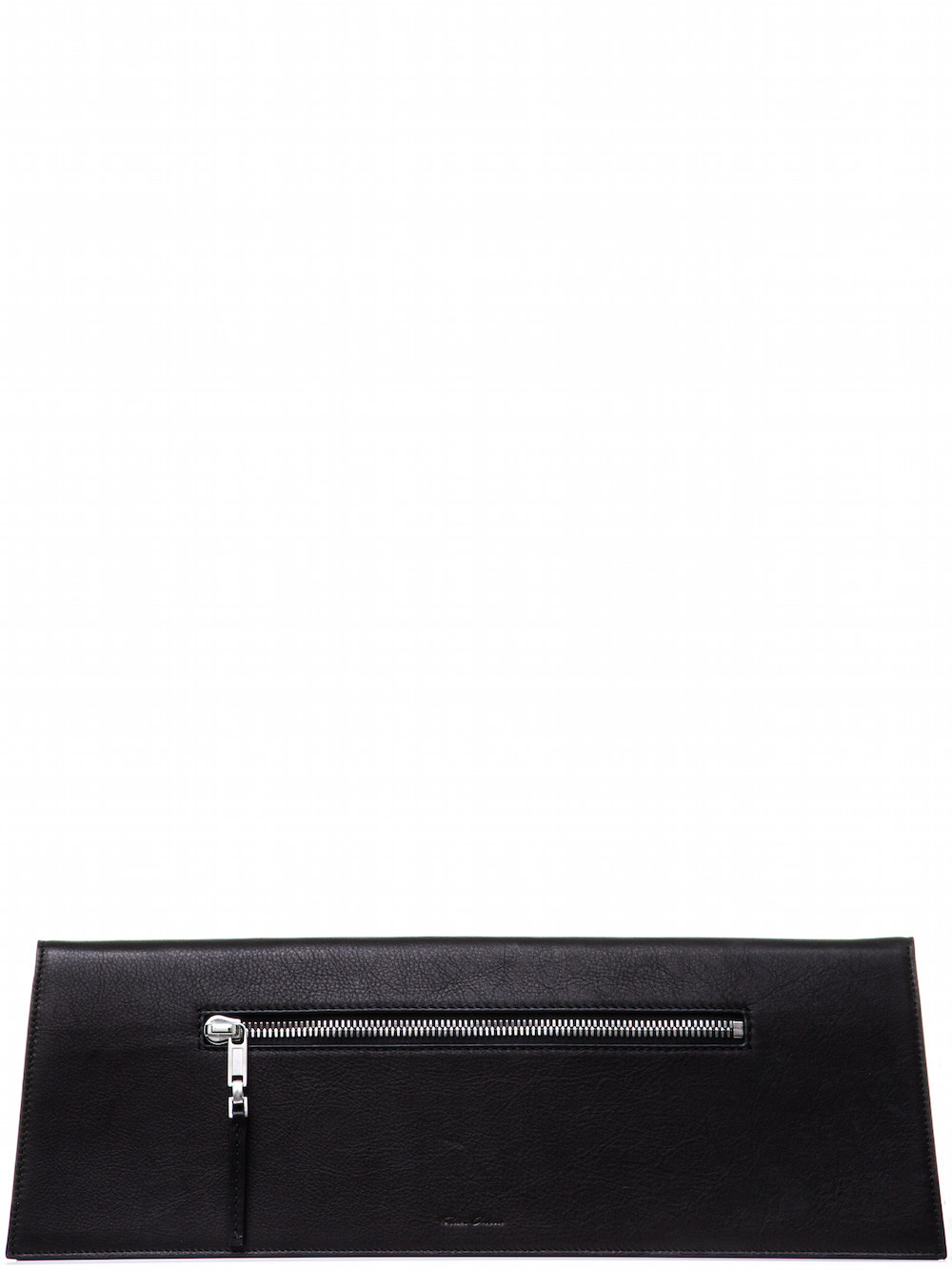 RICK OWENS MIDI CLUTCH IN BLACK CALF LEATHER