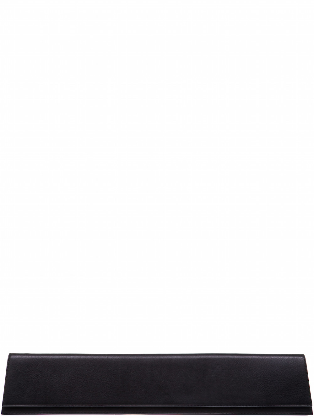RICK OWENS HALF MEGA CLUTCH IN BLACK CALF LEATHER