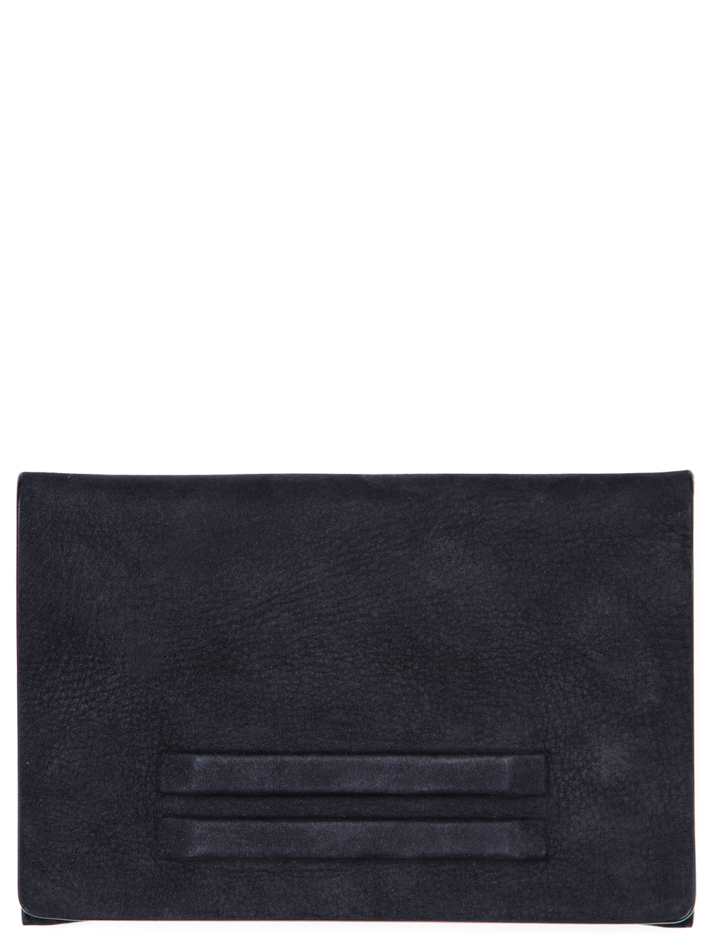 RICK OWENS FLAT WALLET SMALL IN BLACK CALF LEATHER