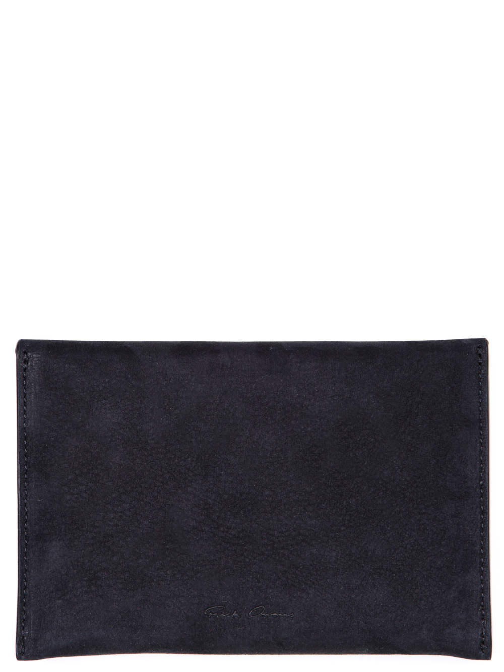 RICK OWENS FLAT WALLET SMALL IN BLACK CALF LEATHER