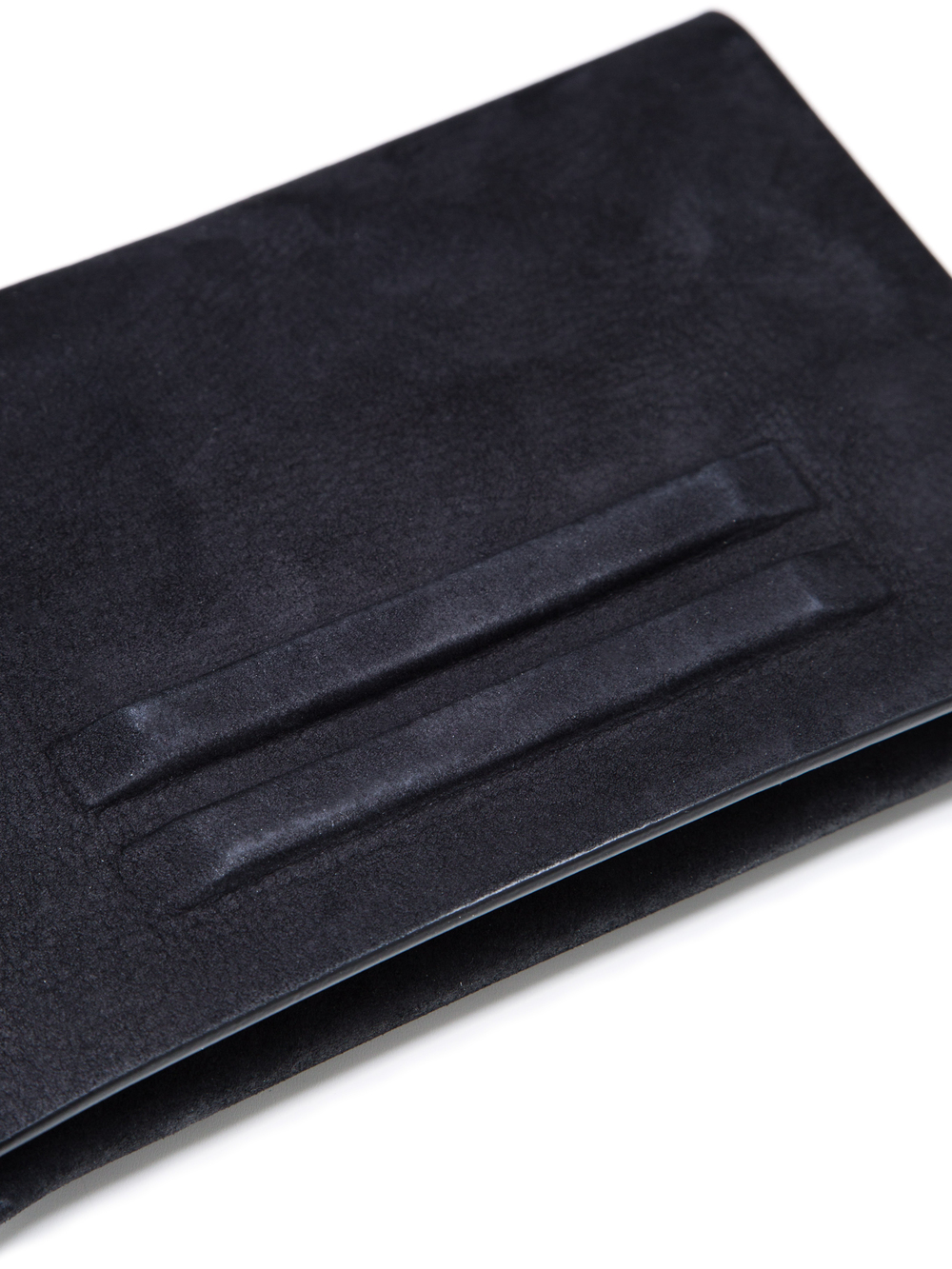 RICK OWENS FLAT WALLET SMALL IN BLACK CALF LEATHER