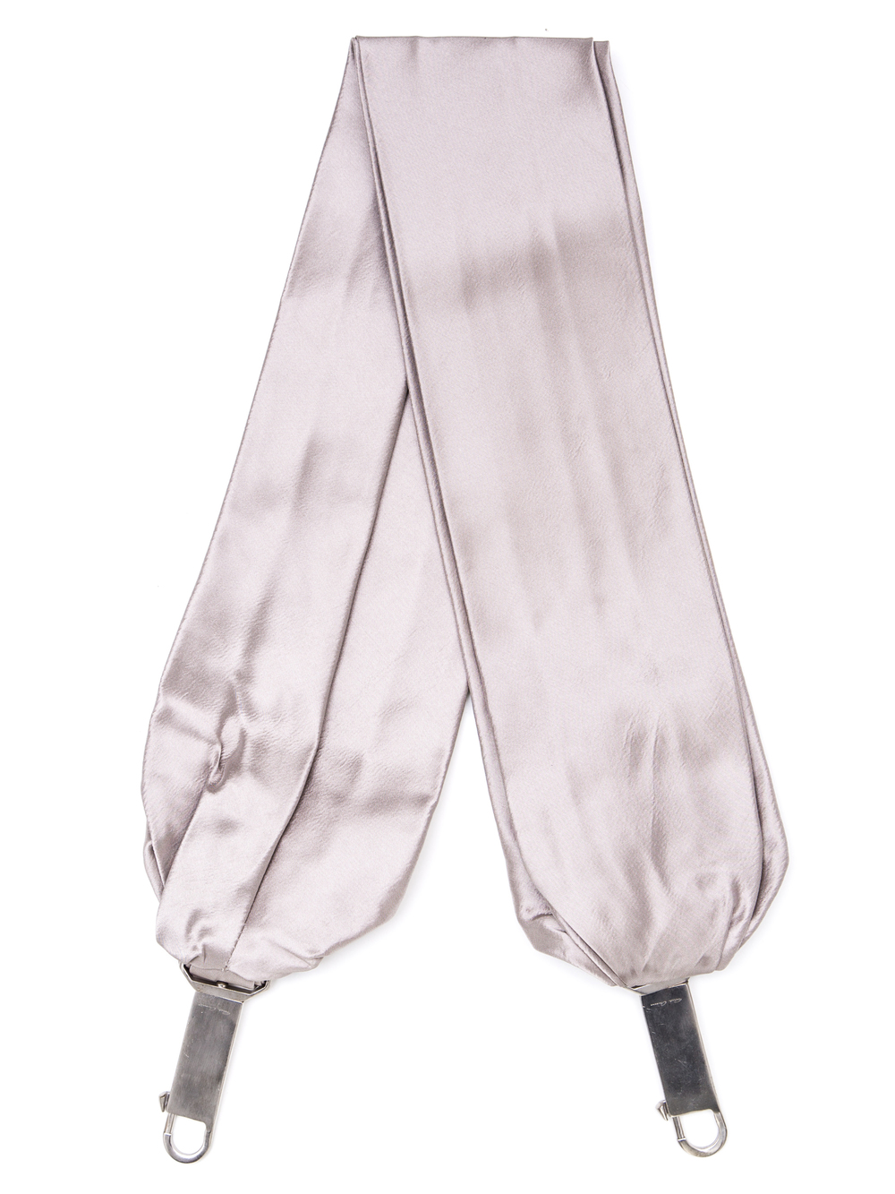 RICK OWENS SASH IN PEARL GREY MEGA DUCHESSE SILK