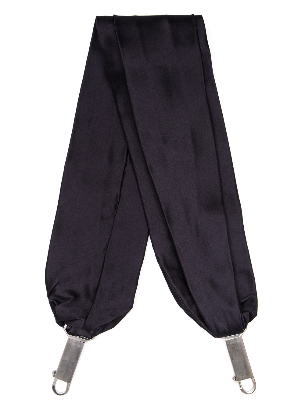 RICK OWENS SASH IN BLACK MEGA DUCHESSE SILK
