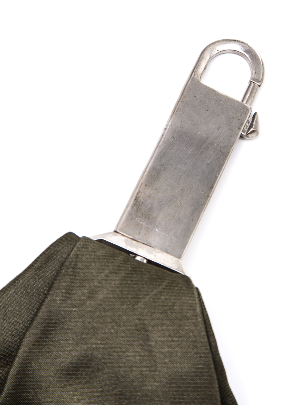 RICK OWENS SASH IN GREEN MEGA DUCHESSE SILK