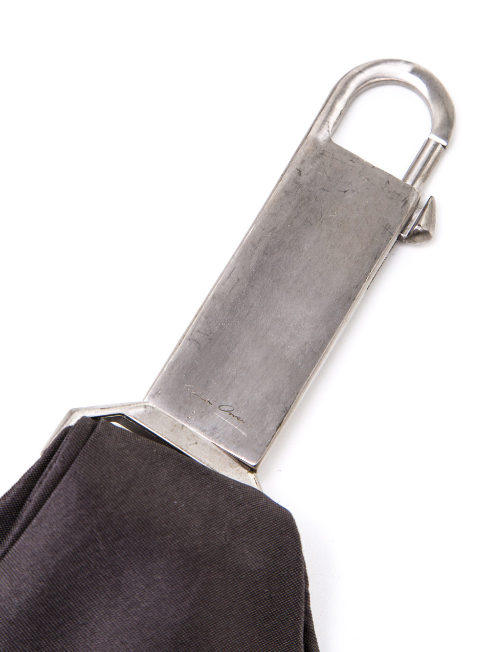 RICK OWENS SASH IN GREY MEGA DUCHESSE SILK