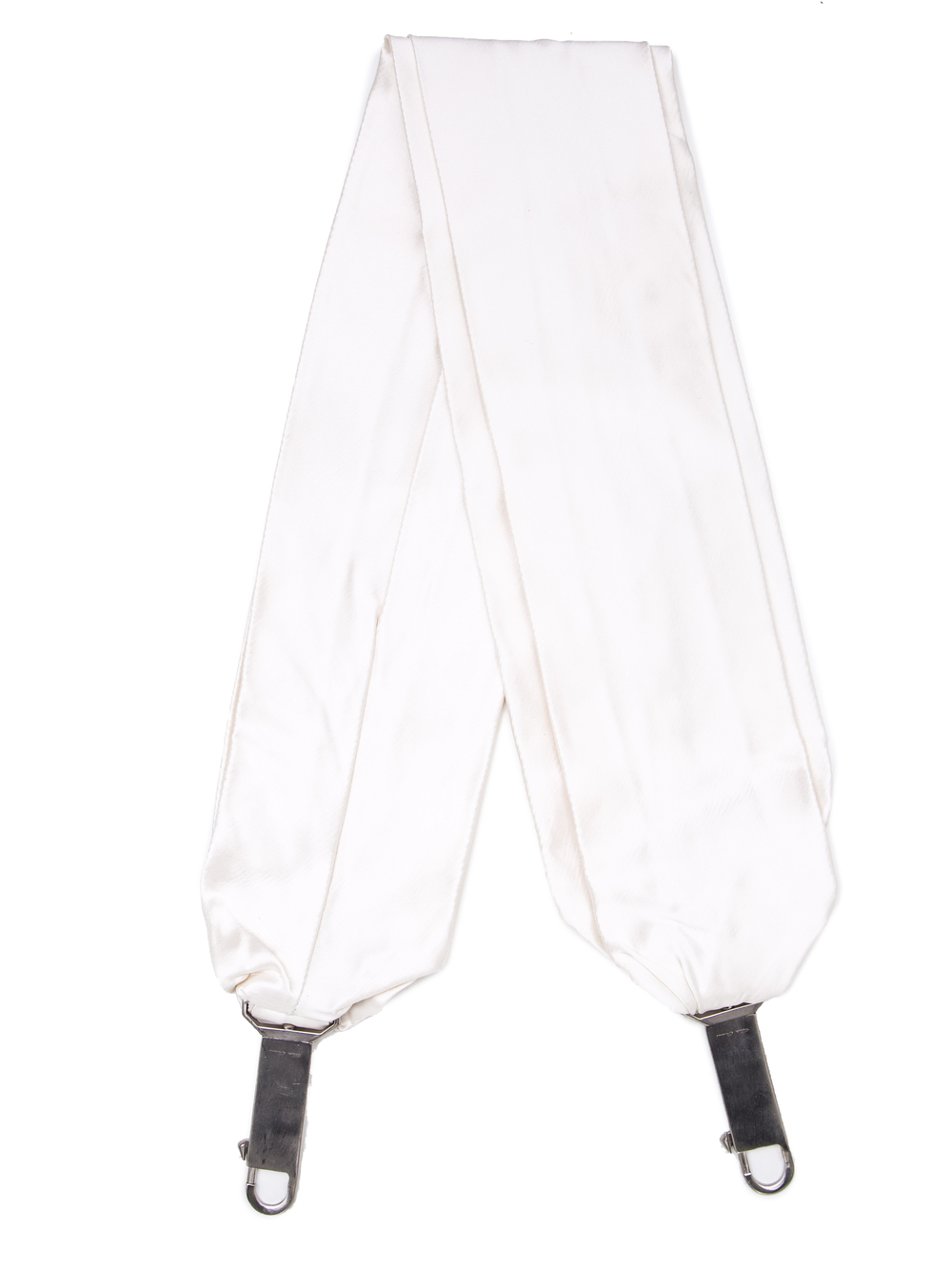 RICK OWENS SASH IN WHITE MEGA DUCHESSE SILK