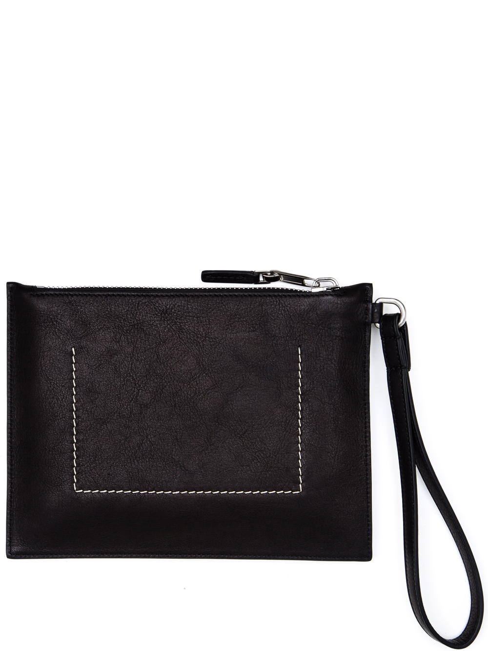 RICK OWENS WRIST POUCH IN BLACK CALF LEATHER