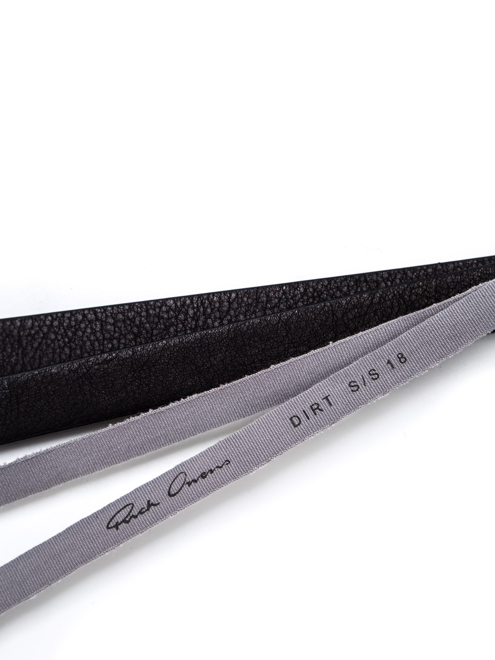 RICK OWENS PLAIN KEYCHAIN IN BLACK CALF LEATHER