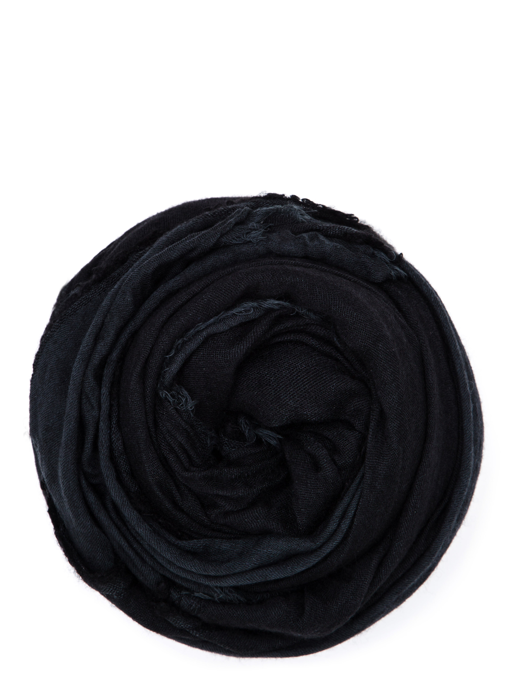 RICK OWENS FOULARD IN BLACK WASHED COTTON