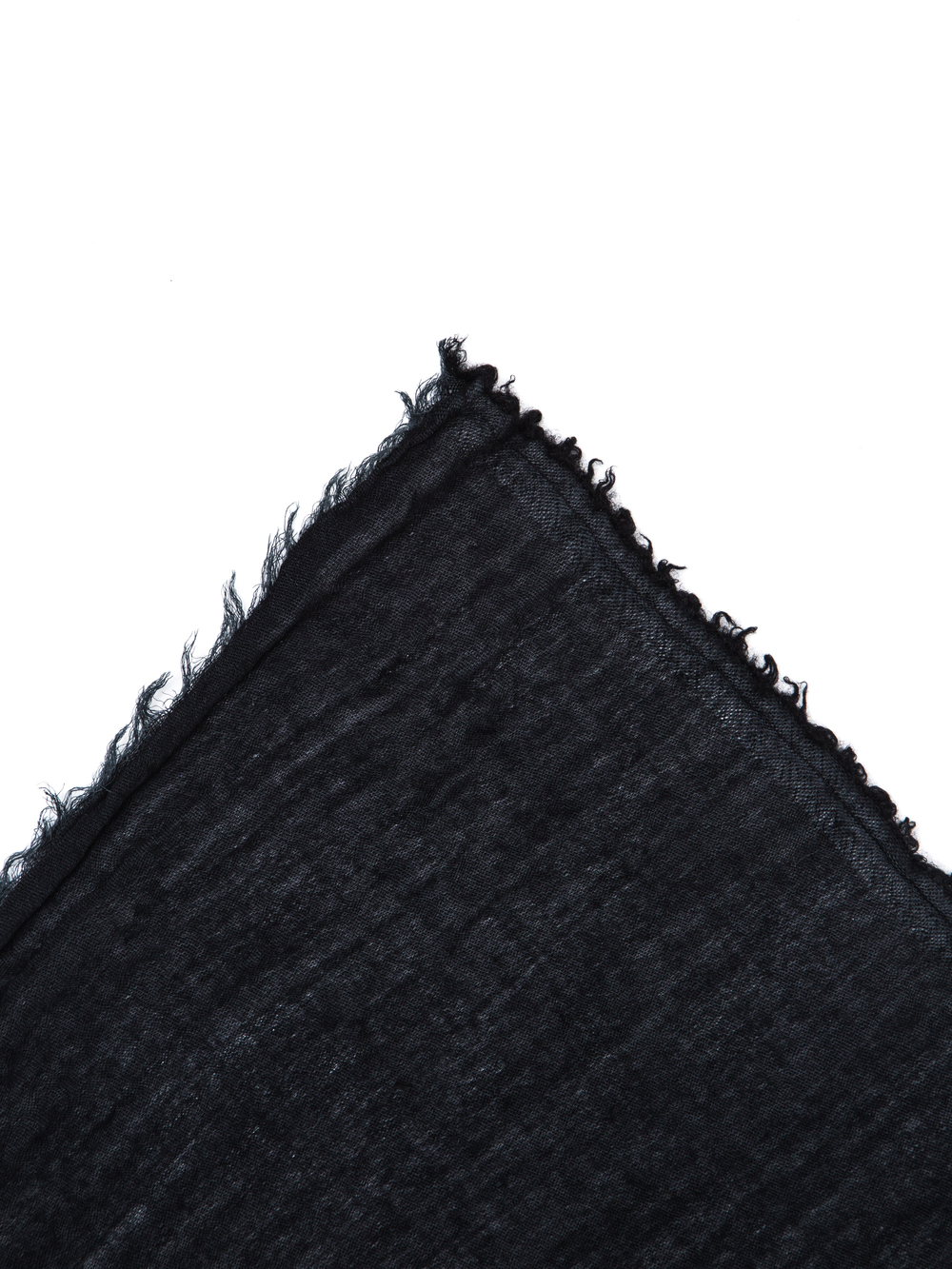 RICK OWENS FOULARD IN BLACK WASHED COTTON