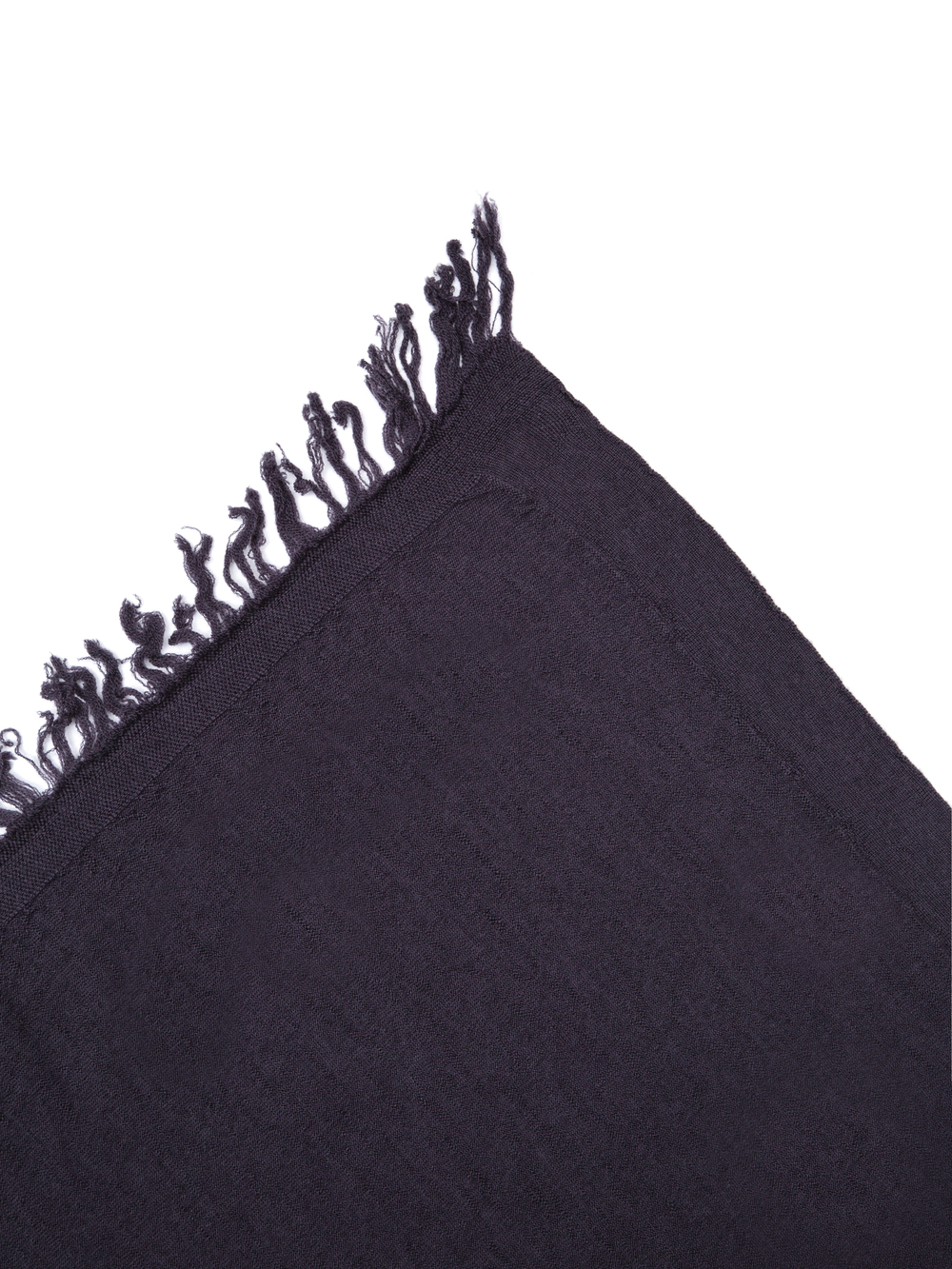 RICK OWENS KNIT BLANKET IN IRON DARK PURPLE MERINO WOOL.