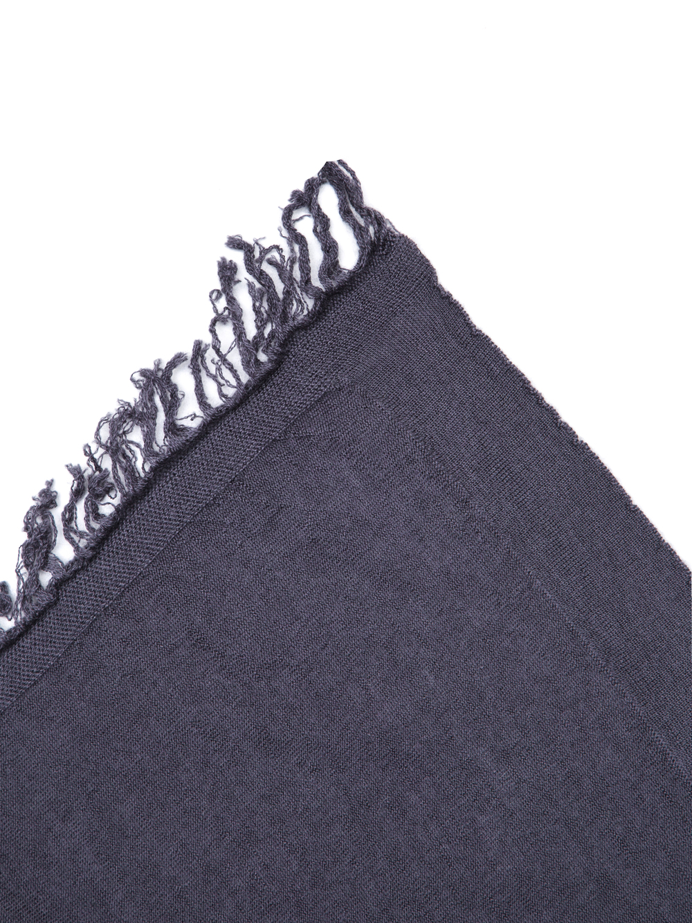 RICK OWENS KNIT BLANKET IN IRON DARK PURPLE CASHMERE.