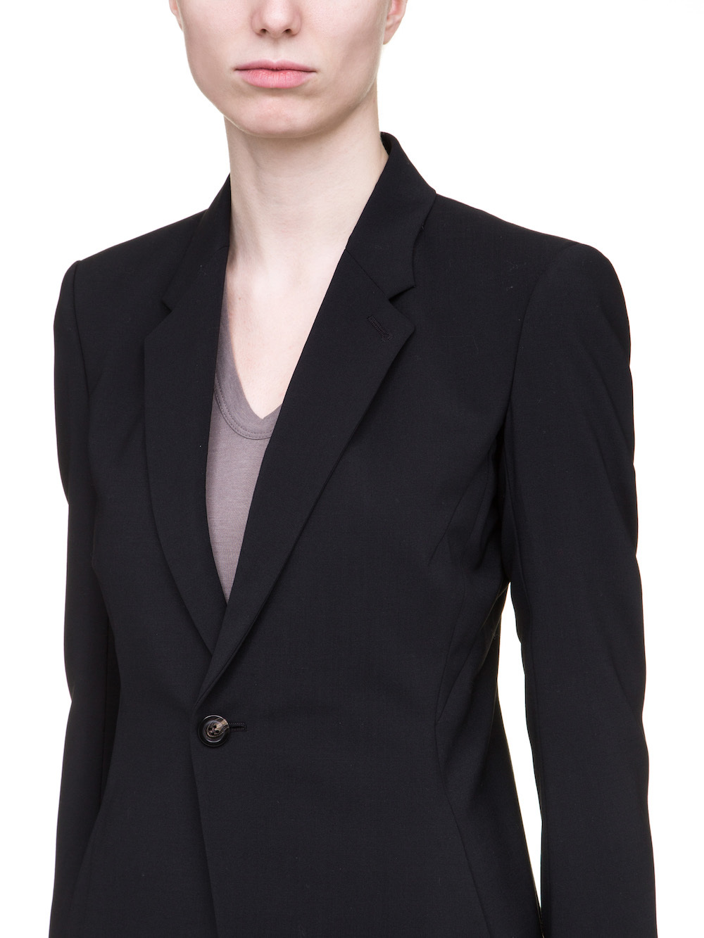 RICK OWENS SOFT BLAZER IN BLACK
