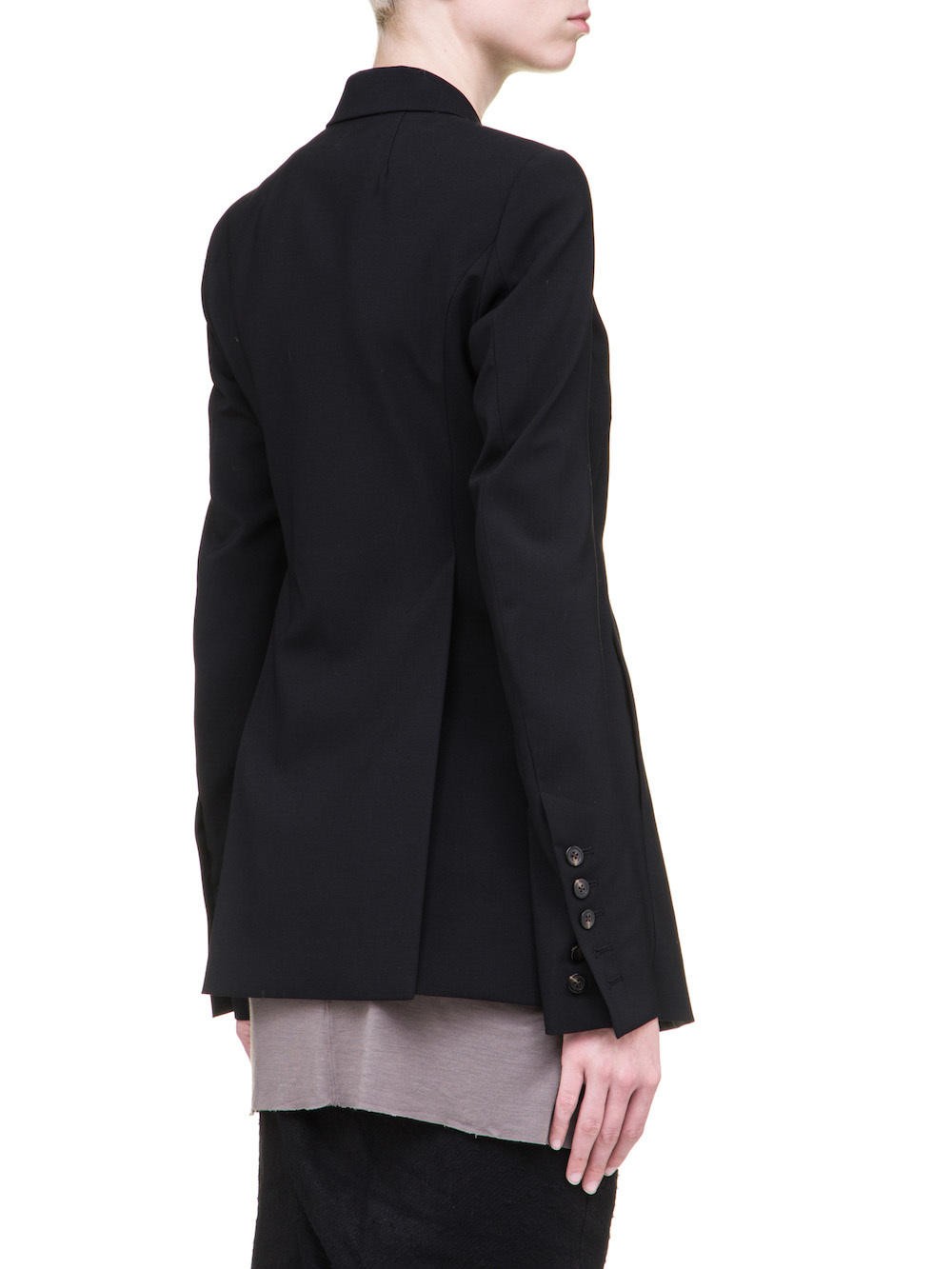 RICK OWENS SOFT BLAZER IN BLACK