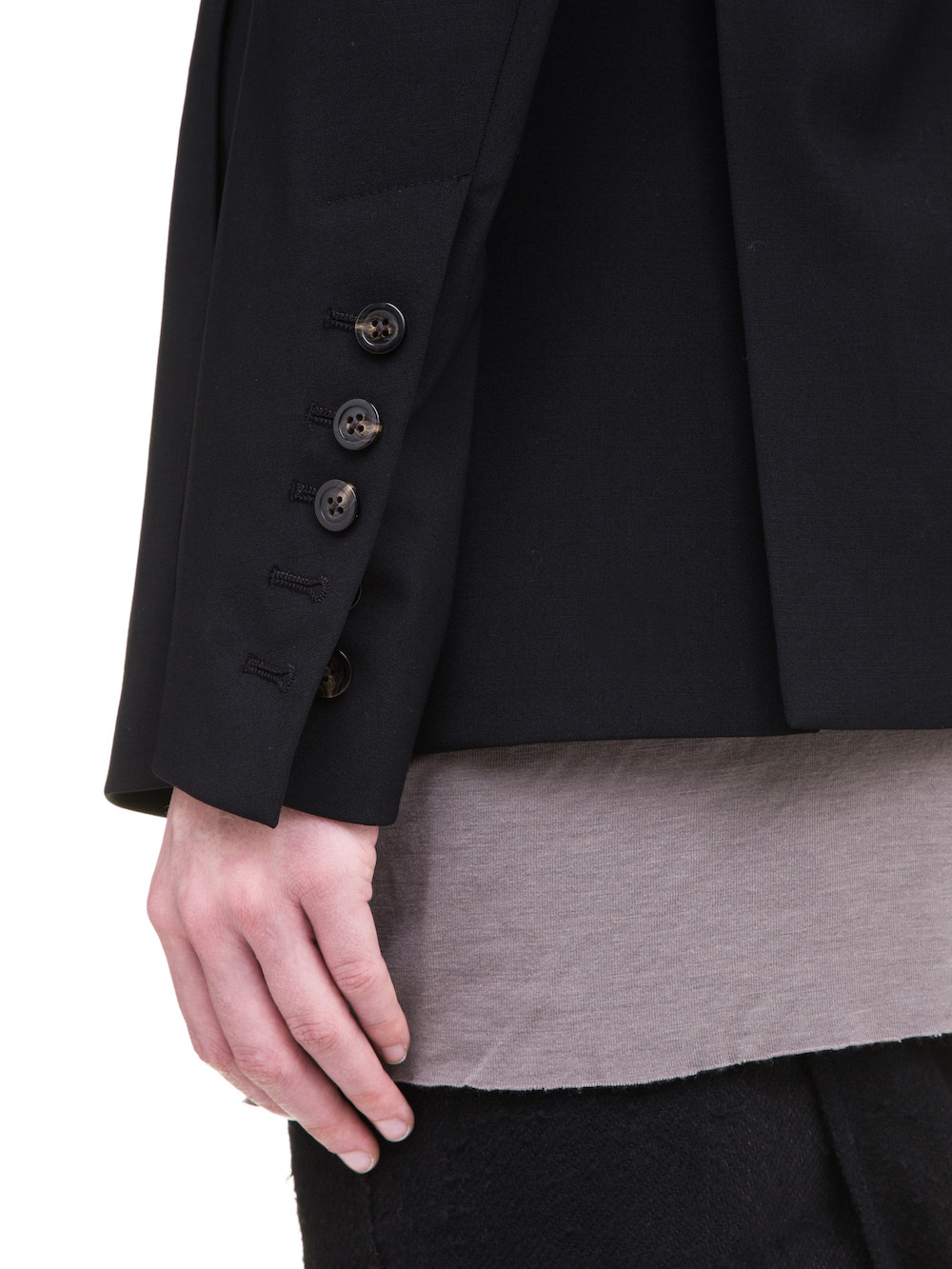 RICK OWENS SOFT BLAZER IN BLACK