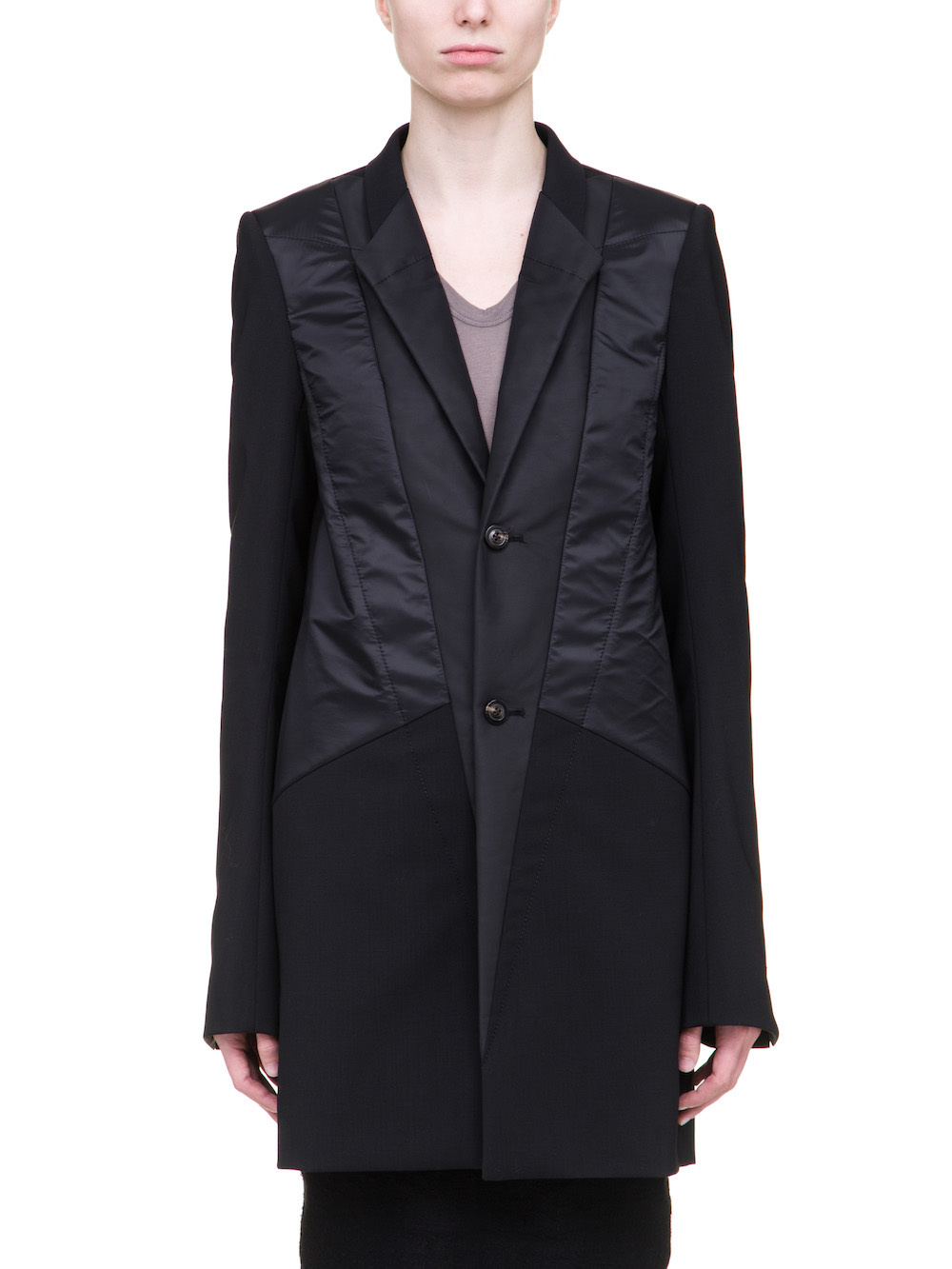 RICK OWENS TUX BLAZER IN BLACK