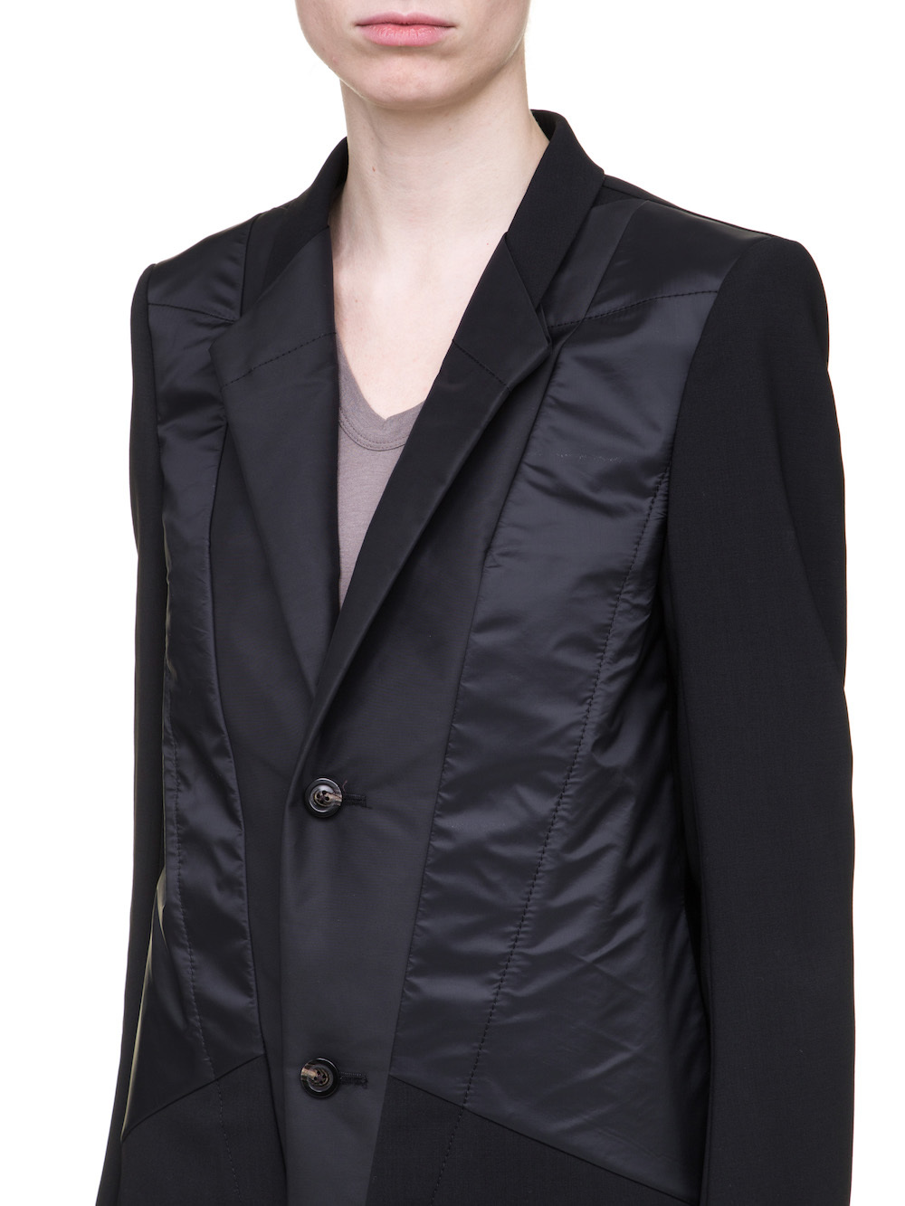 RICK OWENS TUX BLAZER IN BLACK