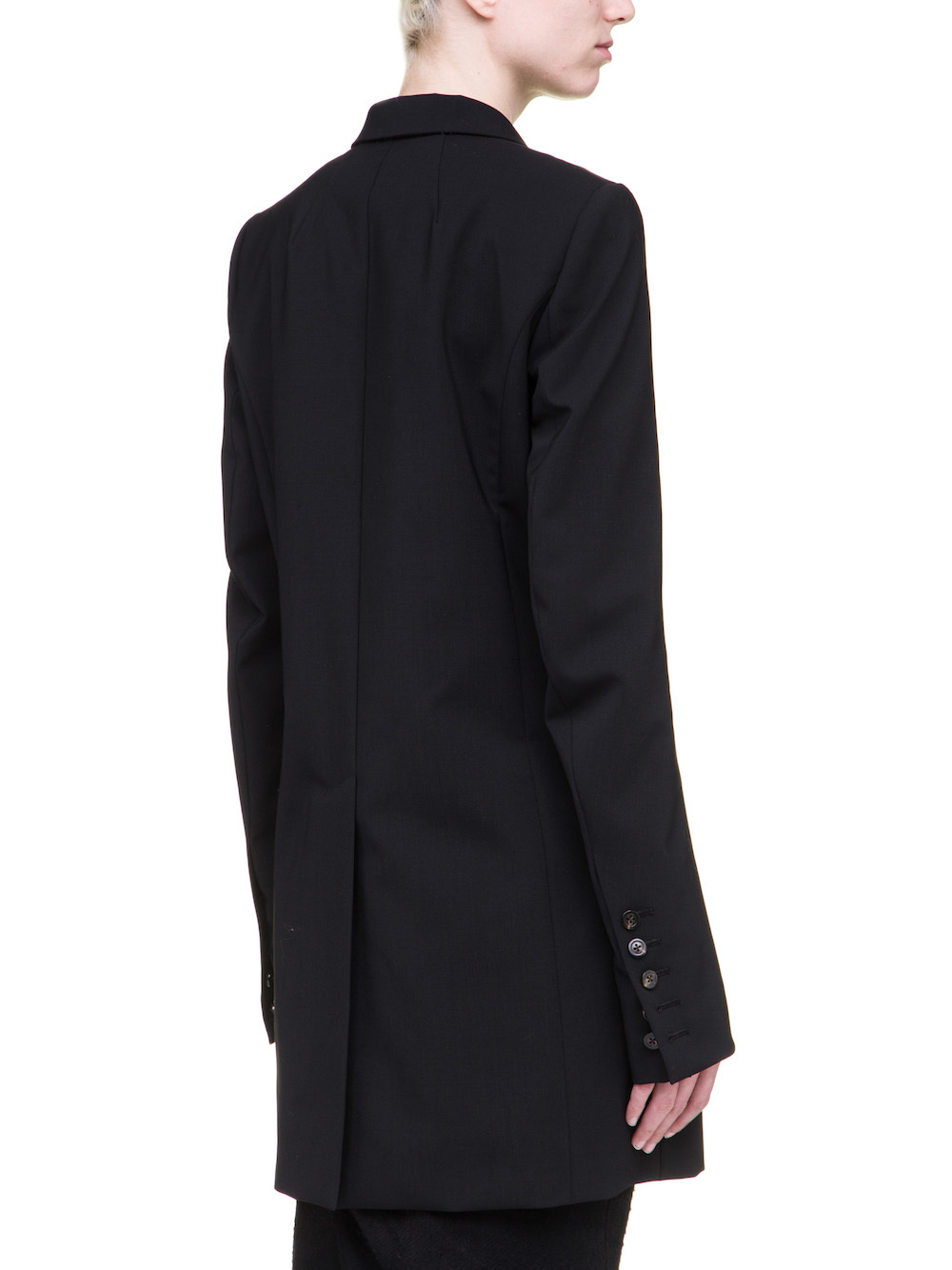 RICK OWENS TUX BLAZER IN BLACK