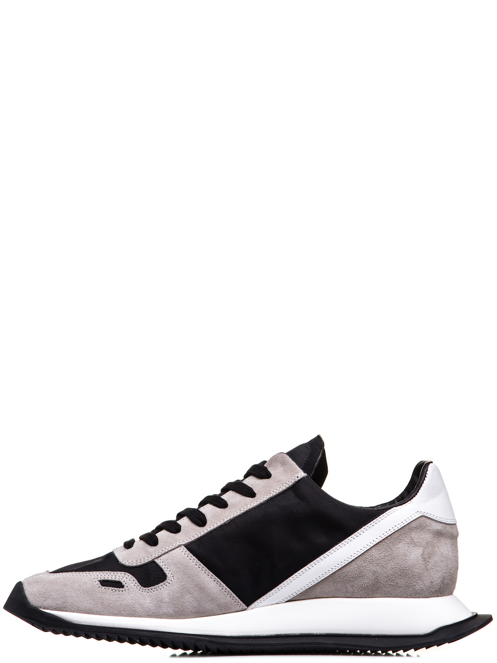 RICK OWENS NEW LACE-UP RUNNERS IN PEARL BEIGE AND BLACK HAVE