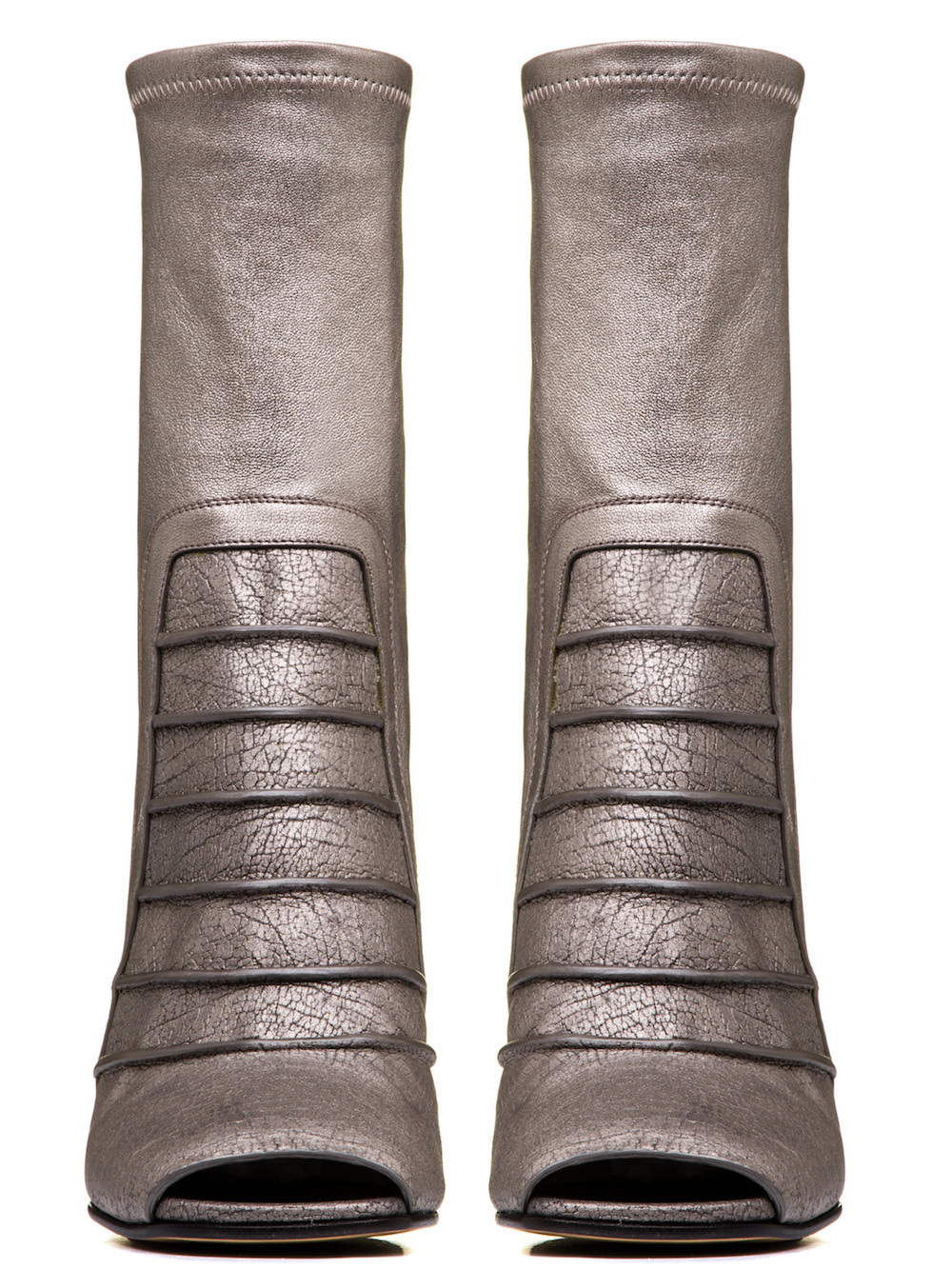 RICK OWENS RUHLMANN SOCK WEDGES IN SILVER