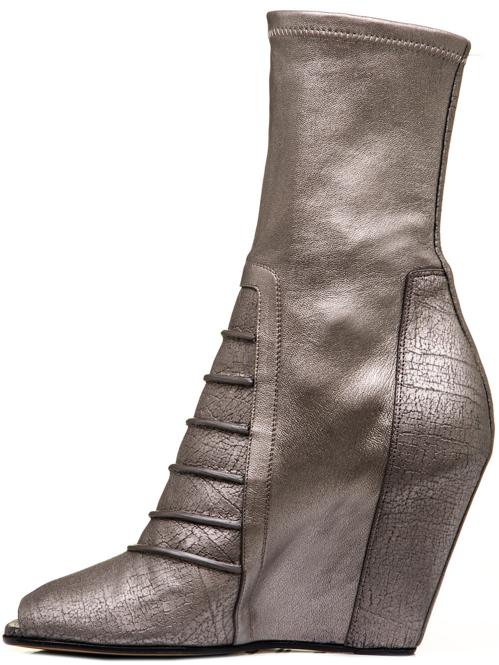 RICK OWENS RUHLMANN SOCK WEDGES IN SILVER