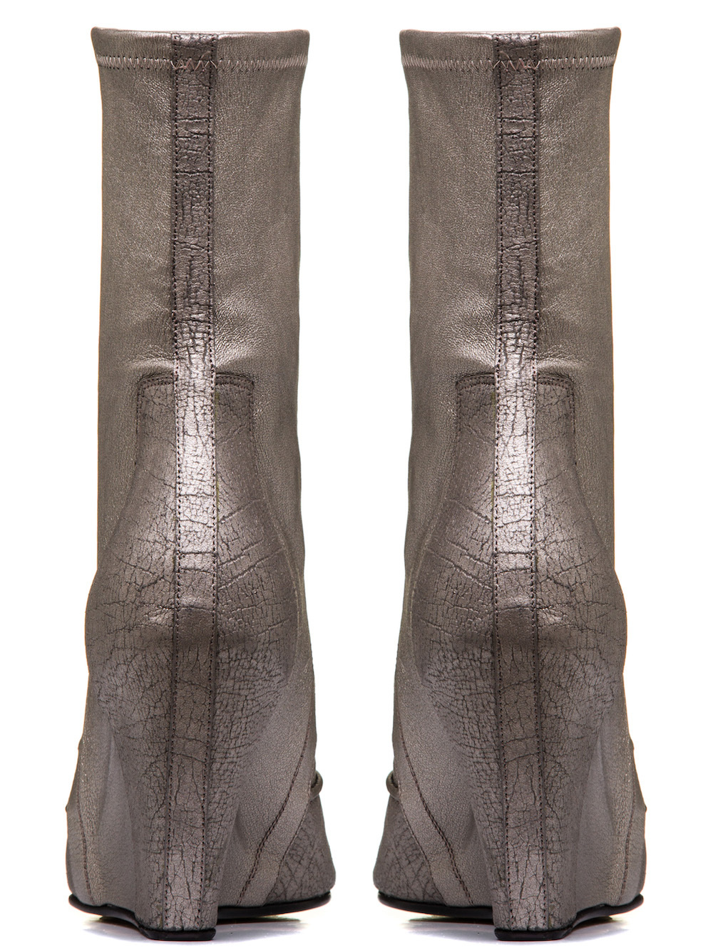 RICK OWENS RUHLMANN SOCK WEDGES IN SILVER