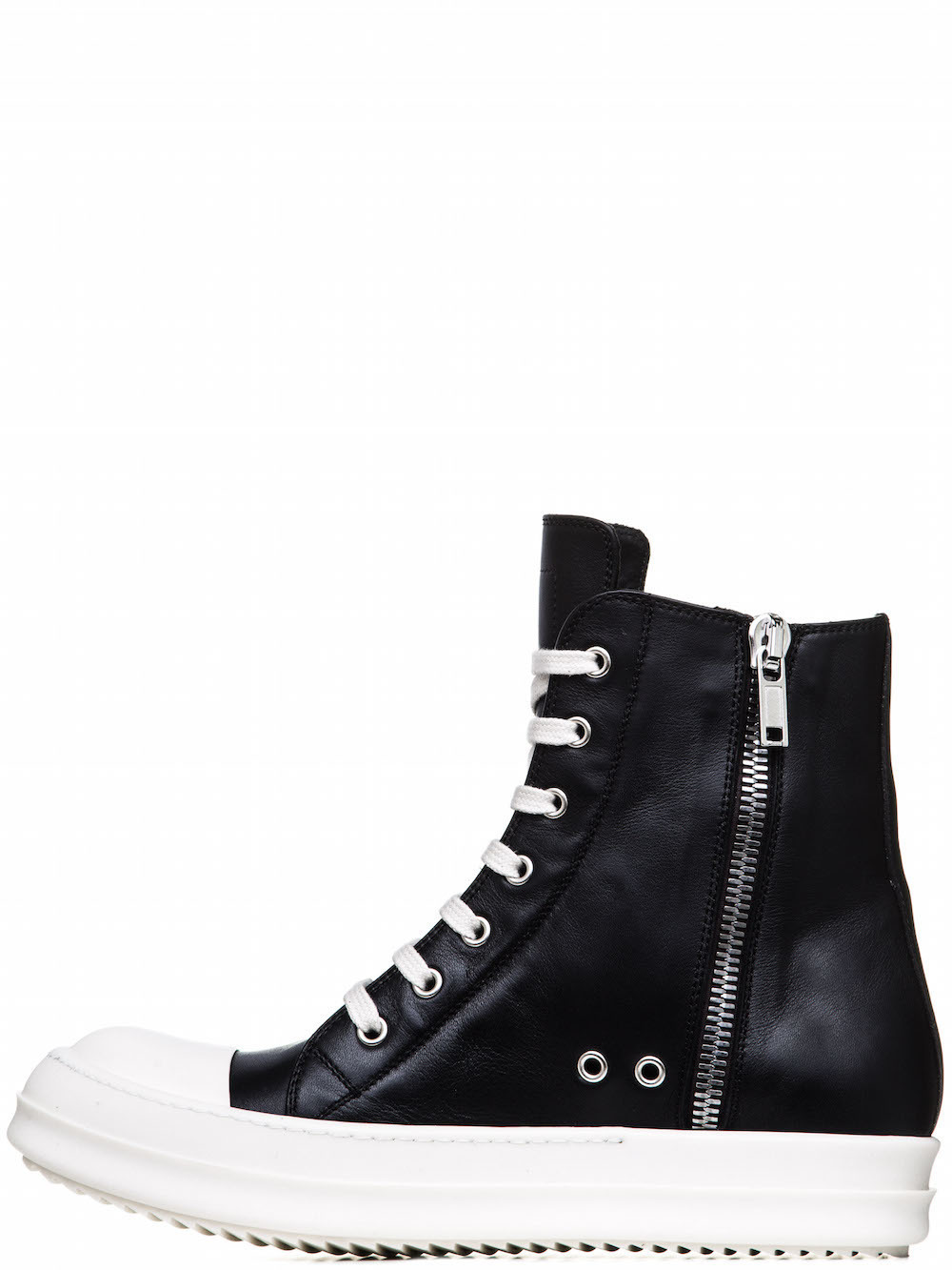 RICK OWENS SNEAKERS IN BLACK CALF LEATHER