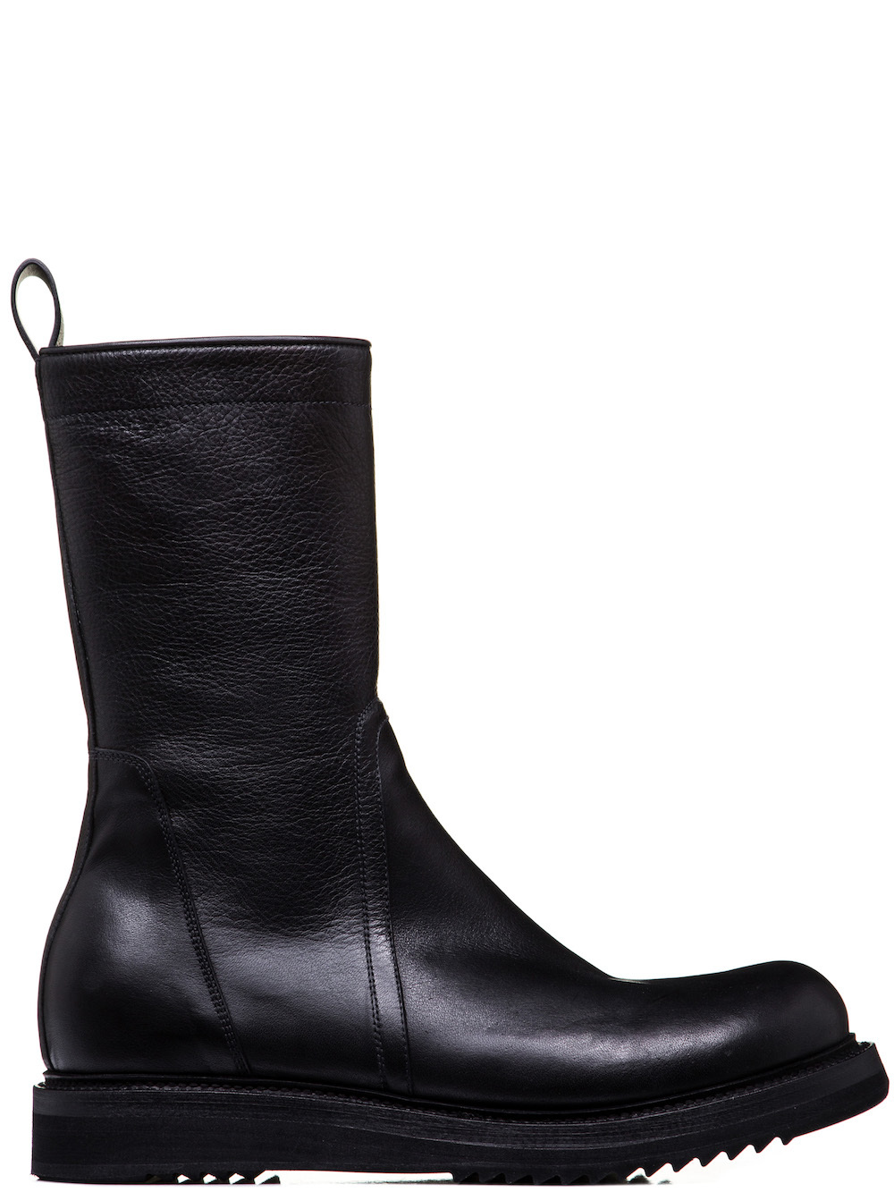 RICK OWENS CREEPER BOOTS WITH CREEPER SOLE IN BLACK CALF LEATHER