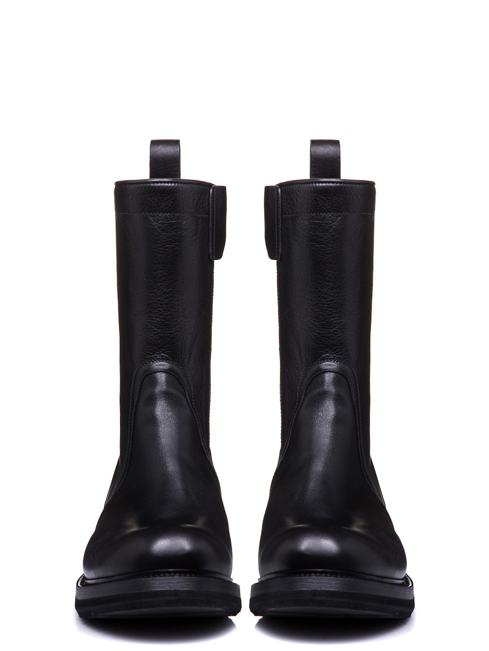 RICK OWENS CREEPER BOOTS WITH CREEPER SOLE IN BLACK CALF LEATHER