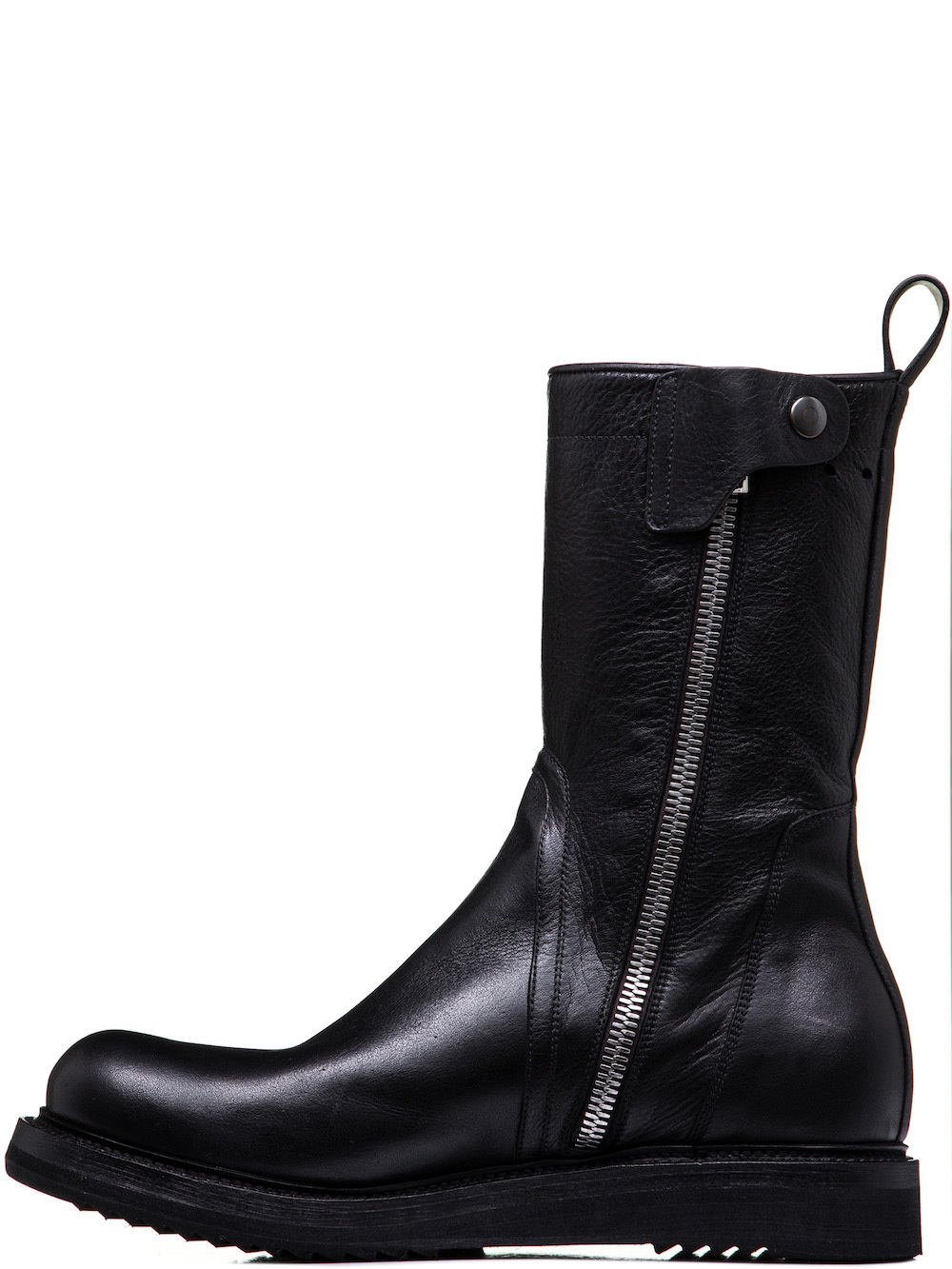 RICK OWENS CREEPER BOOTS WITH CREEPER SOLE IN BLACK CALF LEATHER