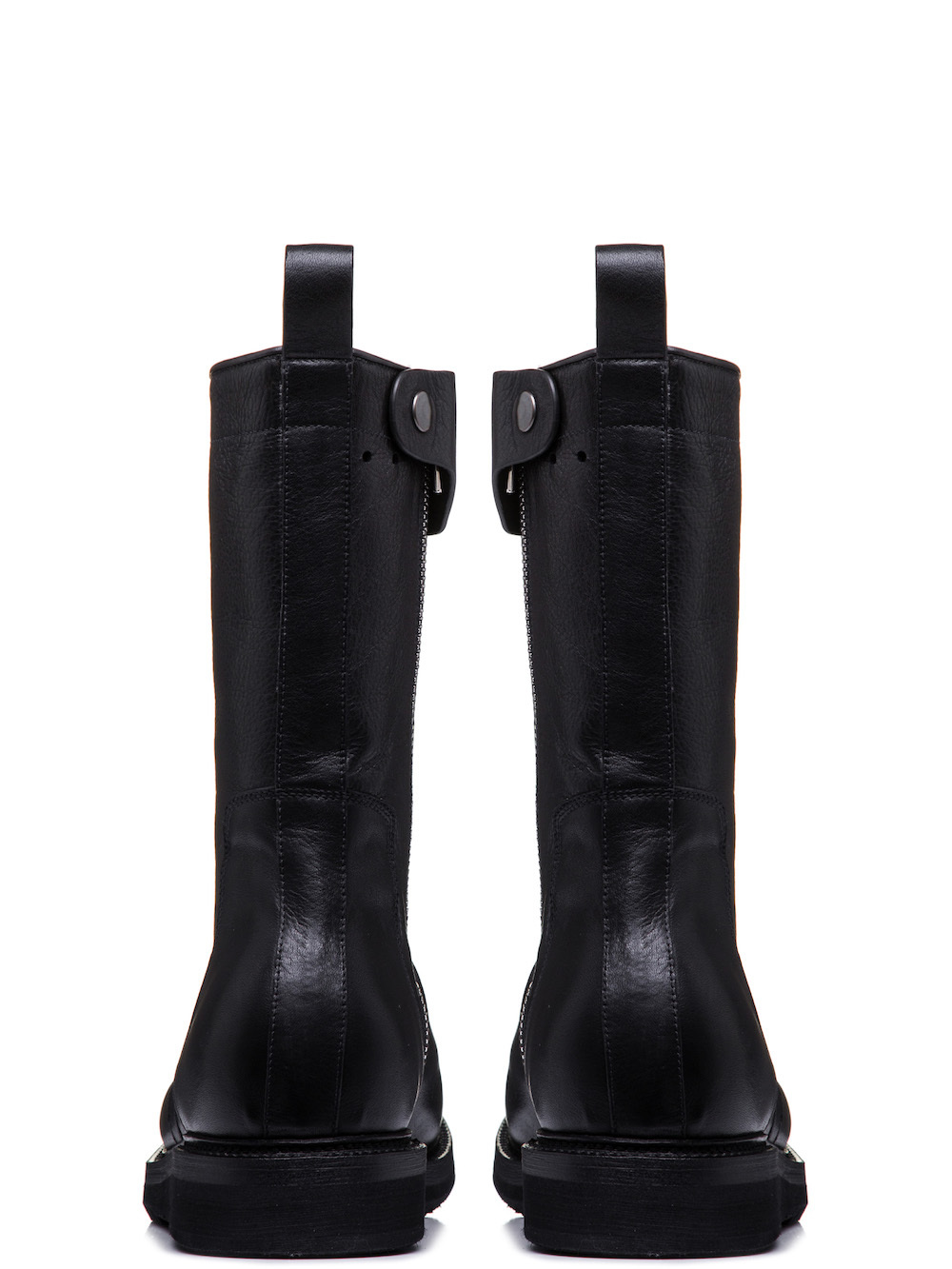 RICK OWENS CREEPER BOOTS WITH CREEPER SOLE IN BLACK CALF LEATHER