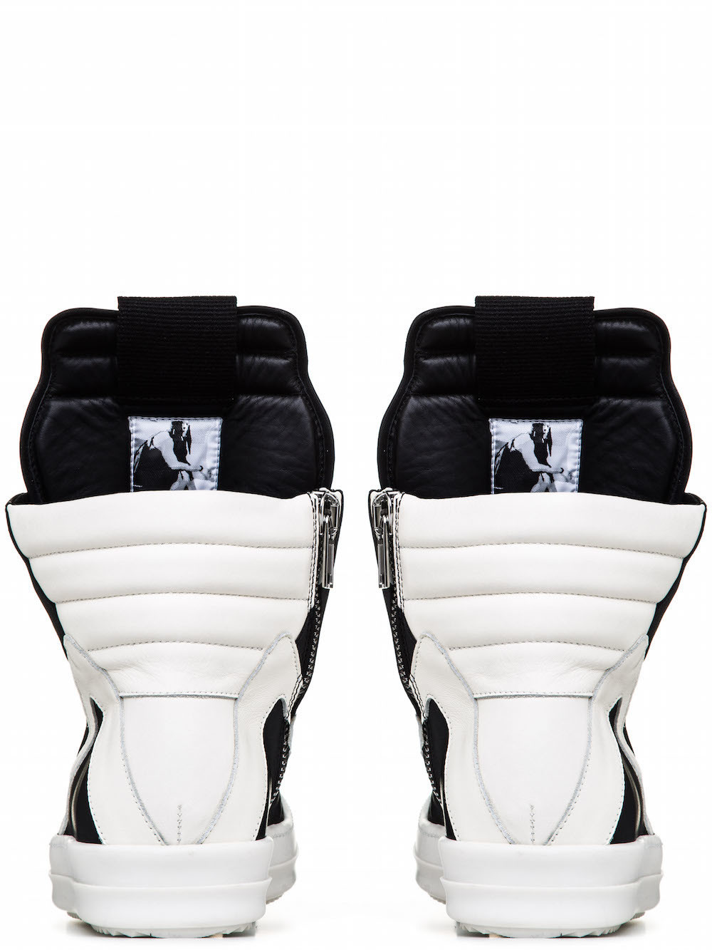 RICK OWENS GEOBASKETS IN BLACK CALF LEATHER