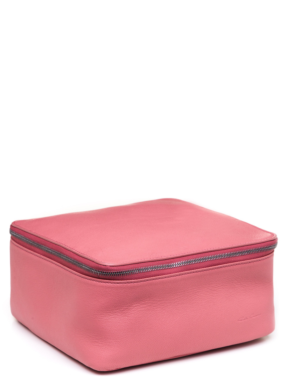 RICK OWENS BIG TOILETRY BEAUTY CASE IN PINK GOAT LEATHER