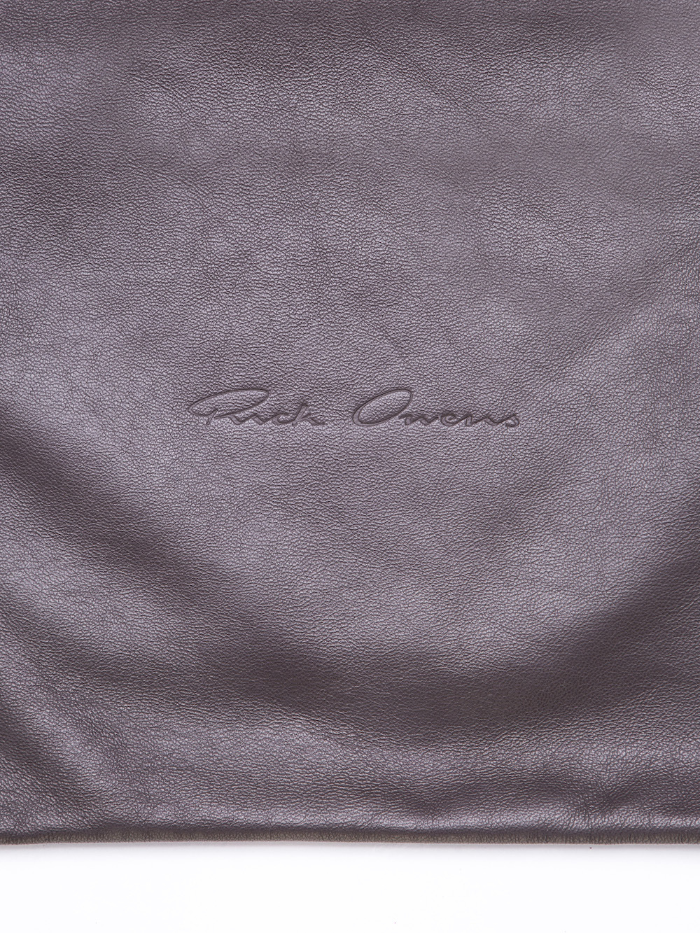 RICK OWENS SMALL SIGNATURE TOTE BAG IN DARKDUST GREY LAMB LEATHER