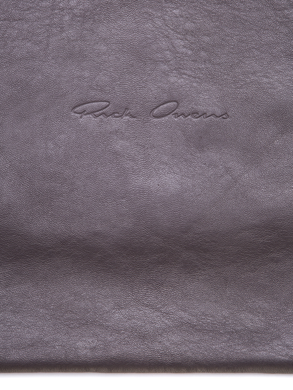 RICK OWENS SMALL SIGNATURE TOTE BAG IN GREY LAMB LEATHER