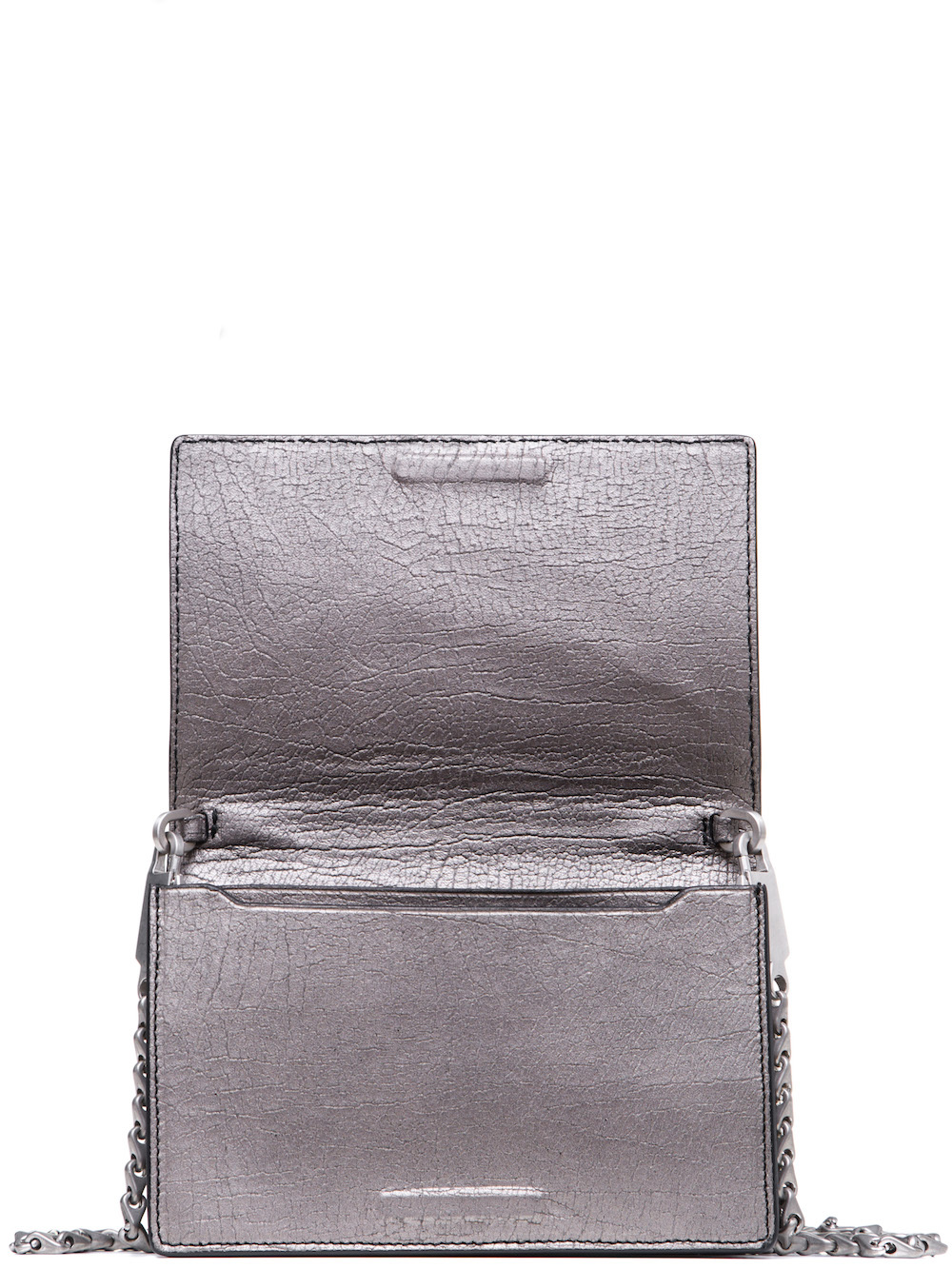 Rick Owens Bags Rick Owens Lunch Bag In Silver Calf Leather Is Rectangular
