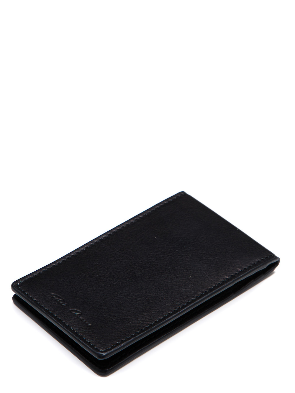 RICK OWENS BILLFOLD CREDIT CARD HOLDER IN BLACK