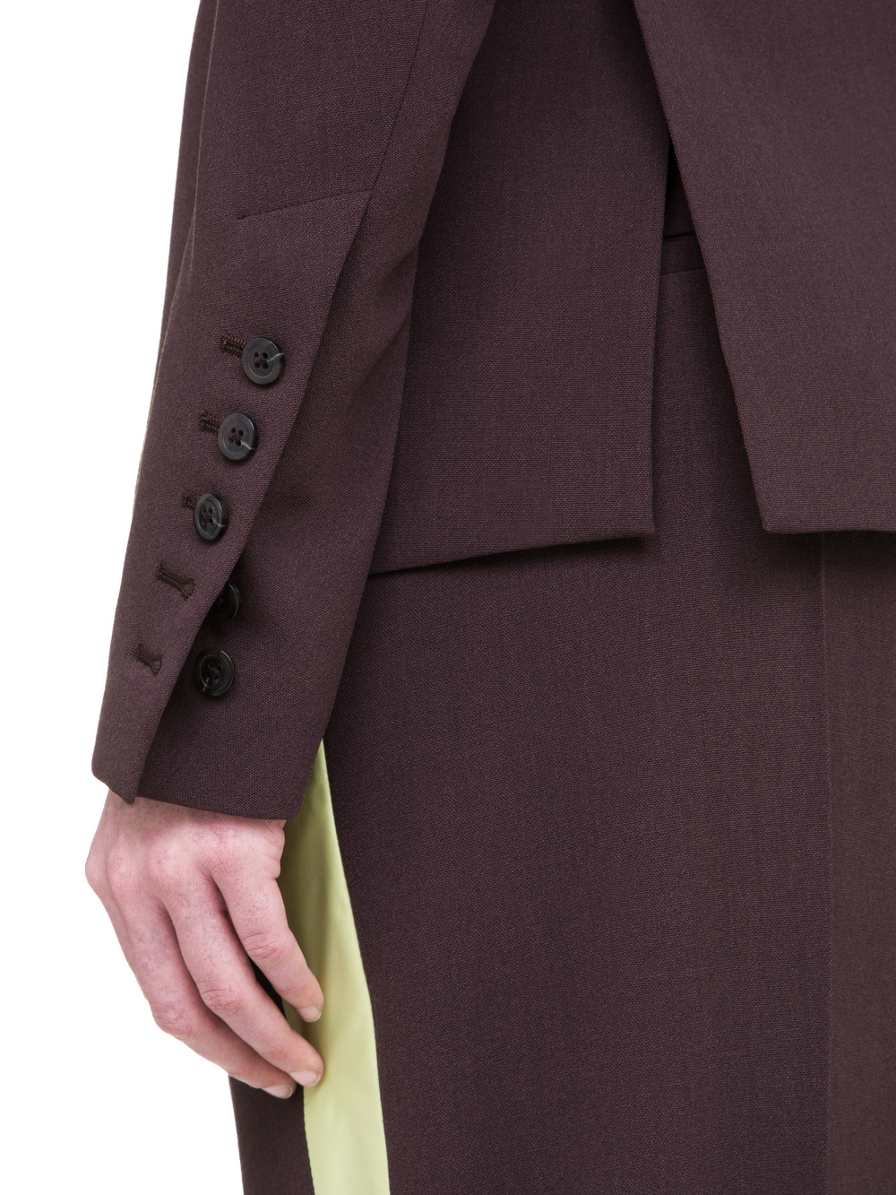 RICK OWENS SOFT SHORT BLAZER IN RAISIN PURPLE LIGHT CREPE WOOL