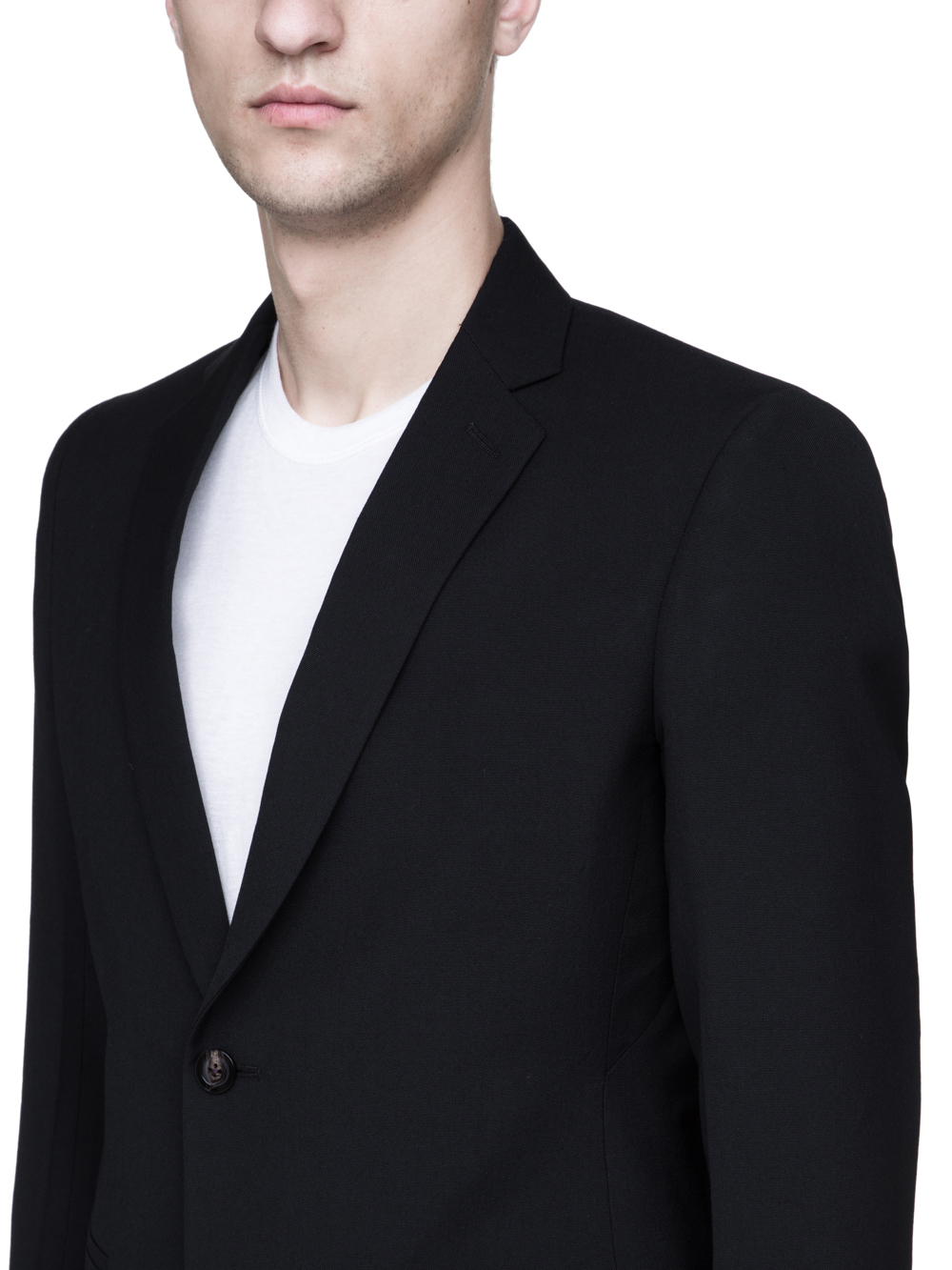 RICK OWENS SOFT BLAZER IN BLACK WOOL