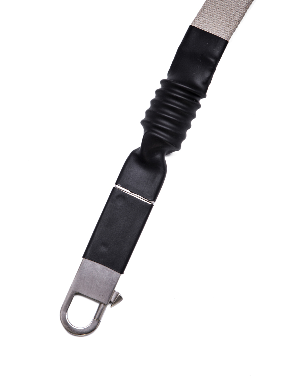 RICK OWENS OFF-THE-RUNWAY 8 LINKS IN PEARL BEIGE IS A LONG AND THIN SHOULDER STRAP