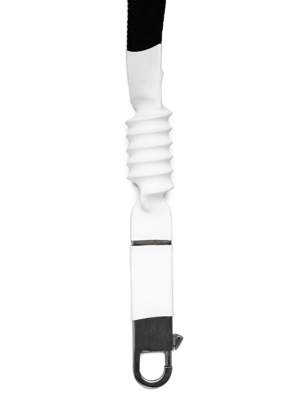 RICK OWENS OFF-THE-RUNWAY 6 LINKS IN BLACK IS A MID-LENGTH AND THIN SHOULDER STRAP