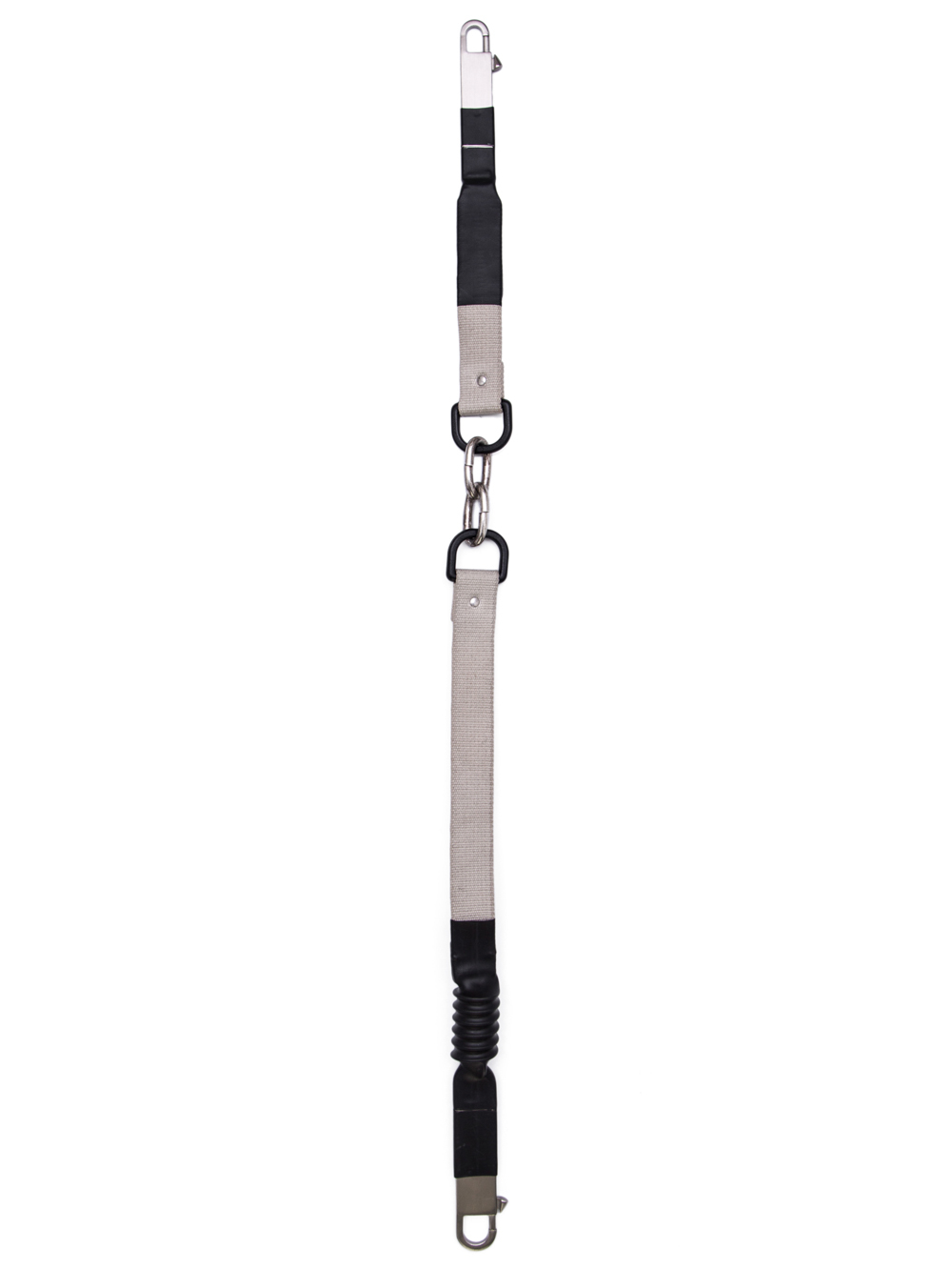 RICK OWENS OFF-THE-RUNWAY 2 LINKS CROPPED IN PEARL BEIGE IS A SHORT AND THIN SHOULDER STRAP