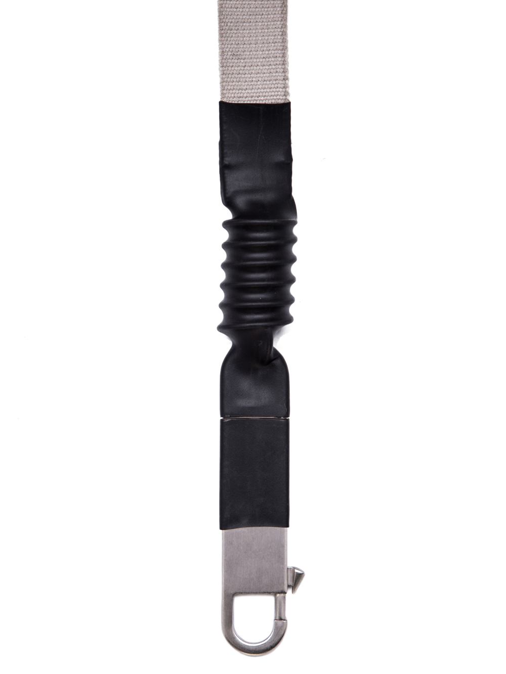 RICK OWENS OFF-THE-RUNWAY 2 LINKS CROPPED IN PEARL BEIGE IS A SHORT AND THIN SHOULDER STRAP