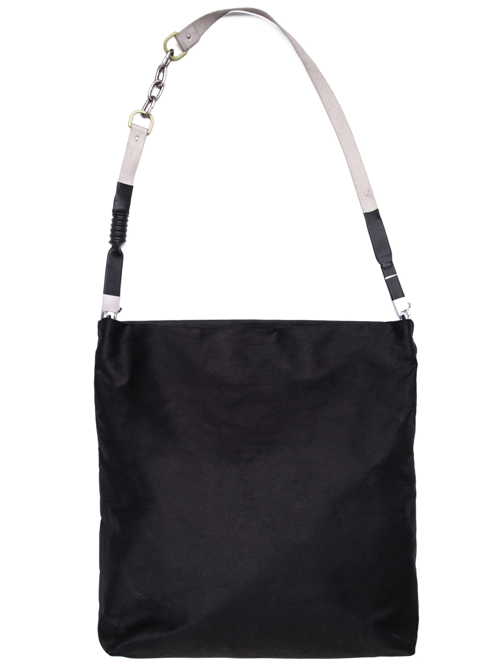 RICK OWENS OFF-THE-RUNWAY CARGO ADRI BAG IN BLACK COTTON