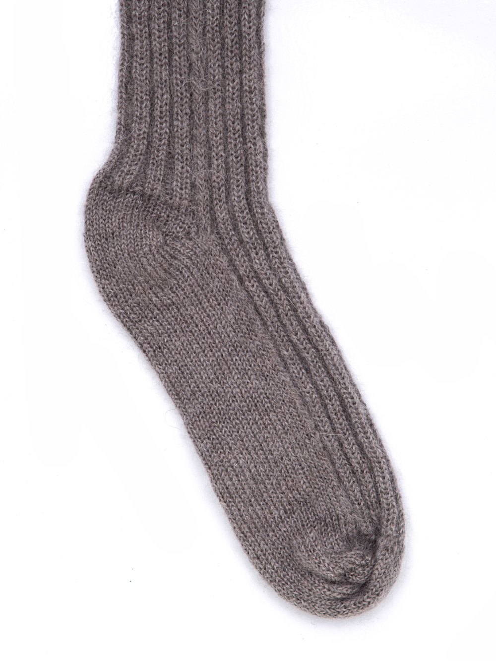 RICK OWENS RIBBED SOCKS IN DUST GREY.