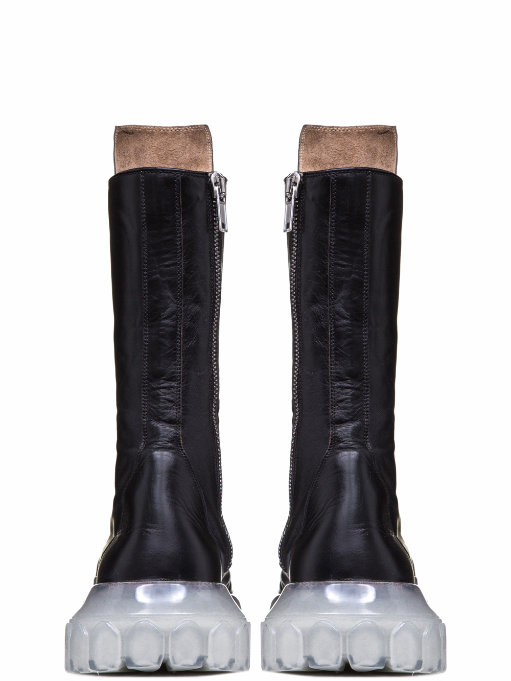 RICK OWENS FW18 SISYPHUS OFF-THE-RUNWAY LACE UP TRACTOR BOOTS
