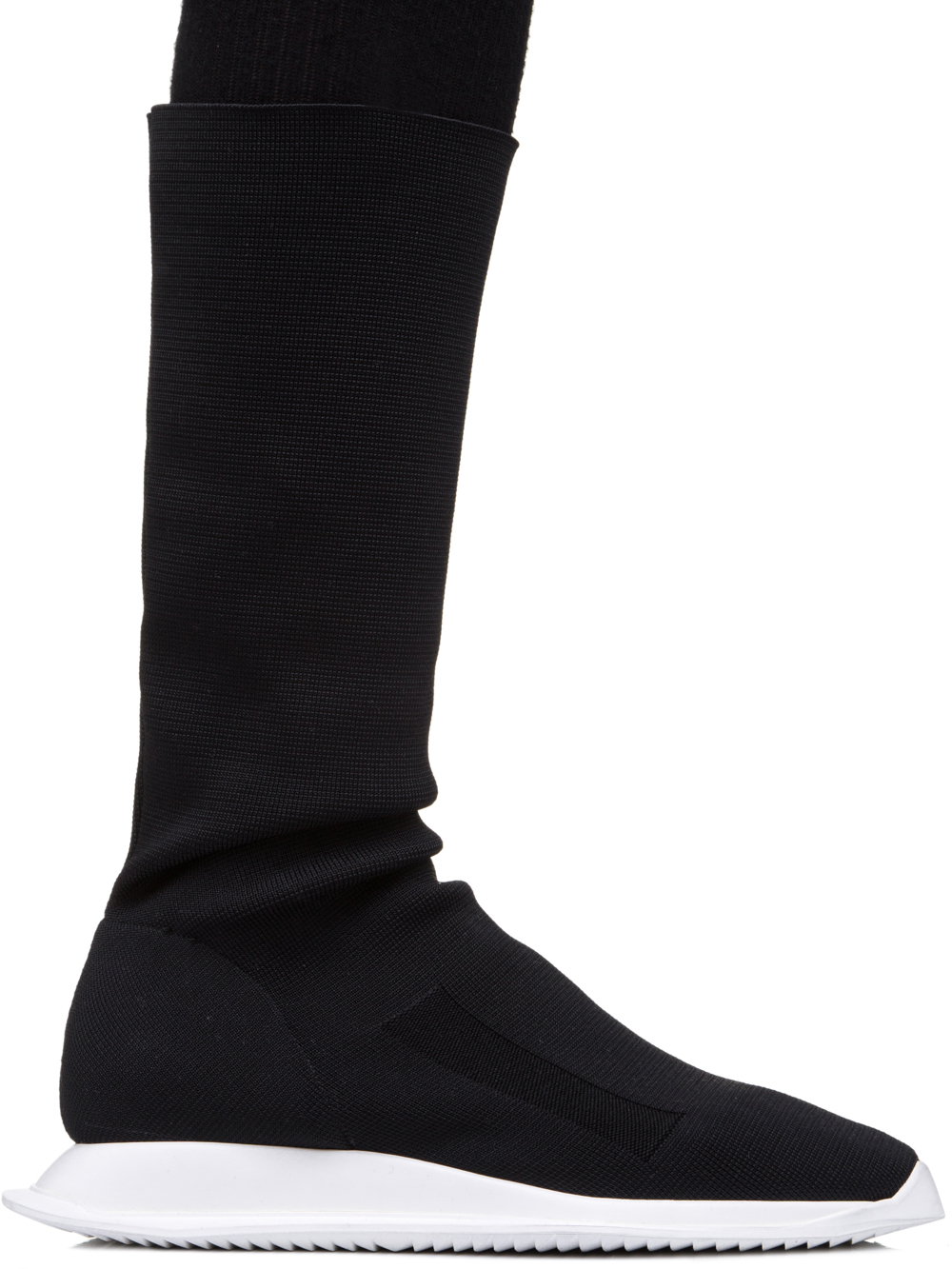 DRKSHDW FW18 SISYPHUS RUNNER STRETCH SOCK SNEAKERS IN BLACK