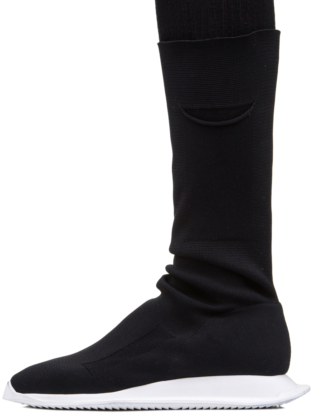 DRKSHDW FW18 SISYPHUS RUNNER STRETCH SOCK SNEAKERS IN BLACK