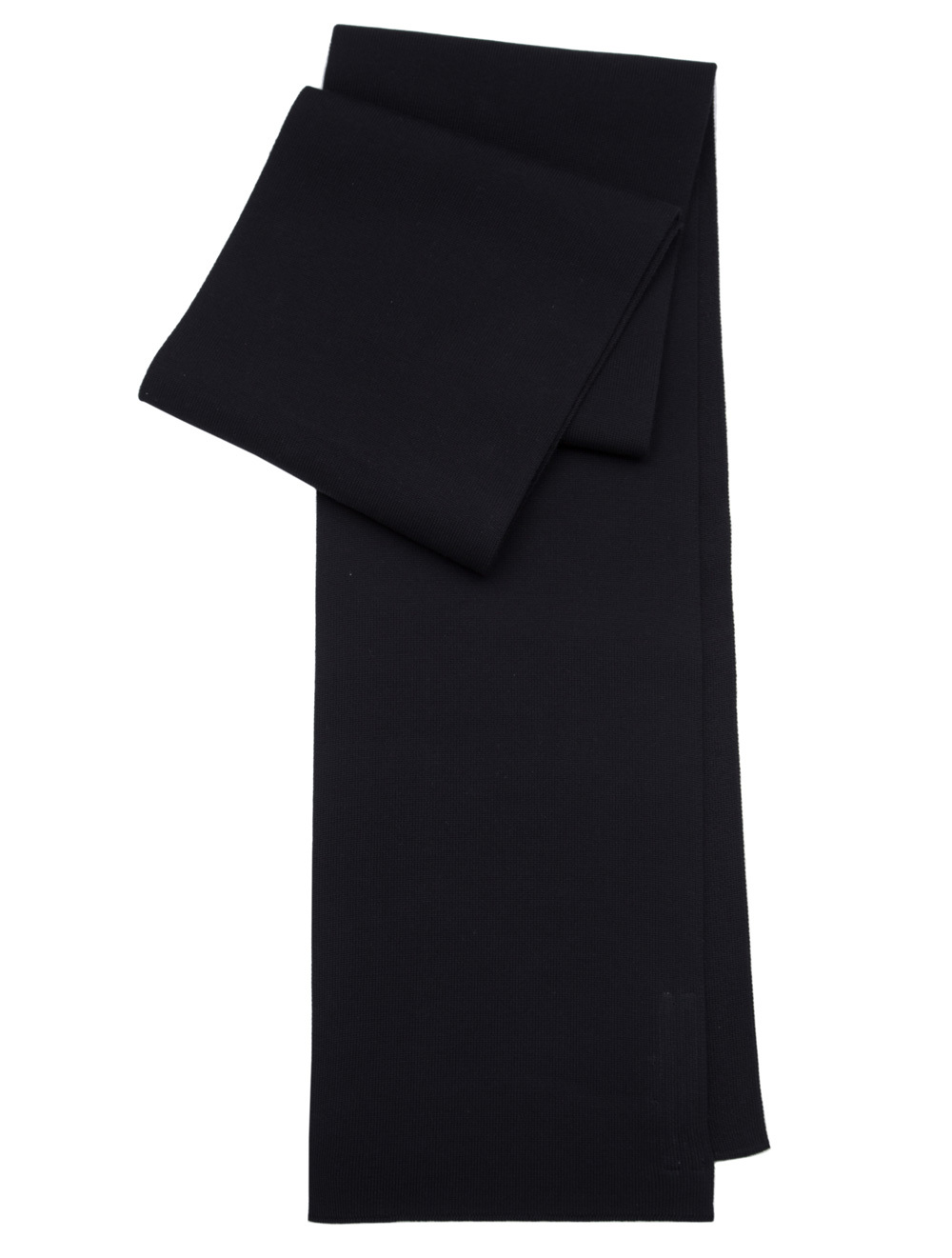 RICK OWENS SCARF IN BLACK SCULPTURE KNIT