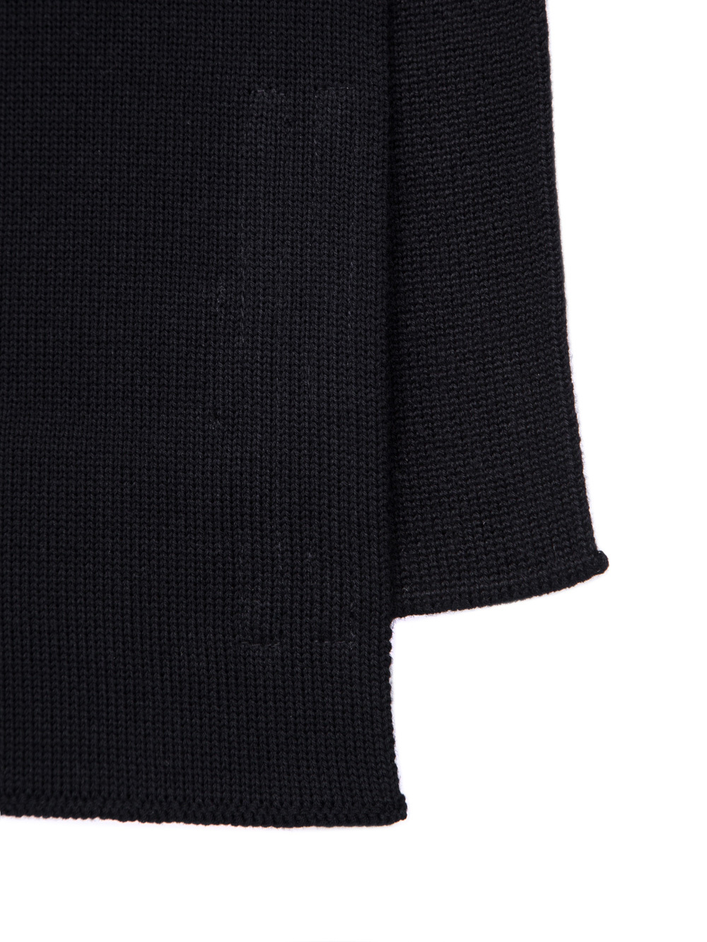 RICK OWENS SCARF IN BLACK SCULPTURE KNIT